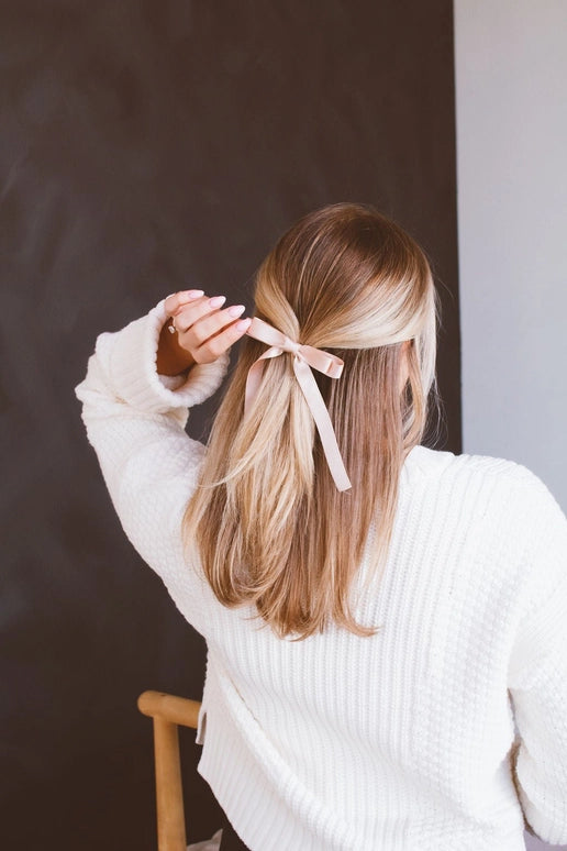 Satin Ribbon Long Bow Clip