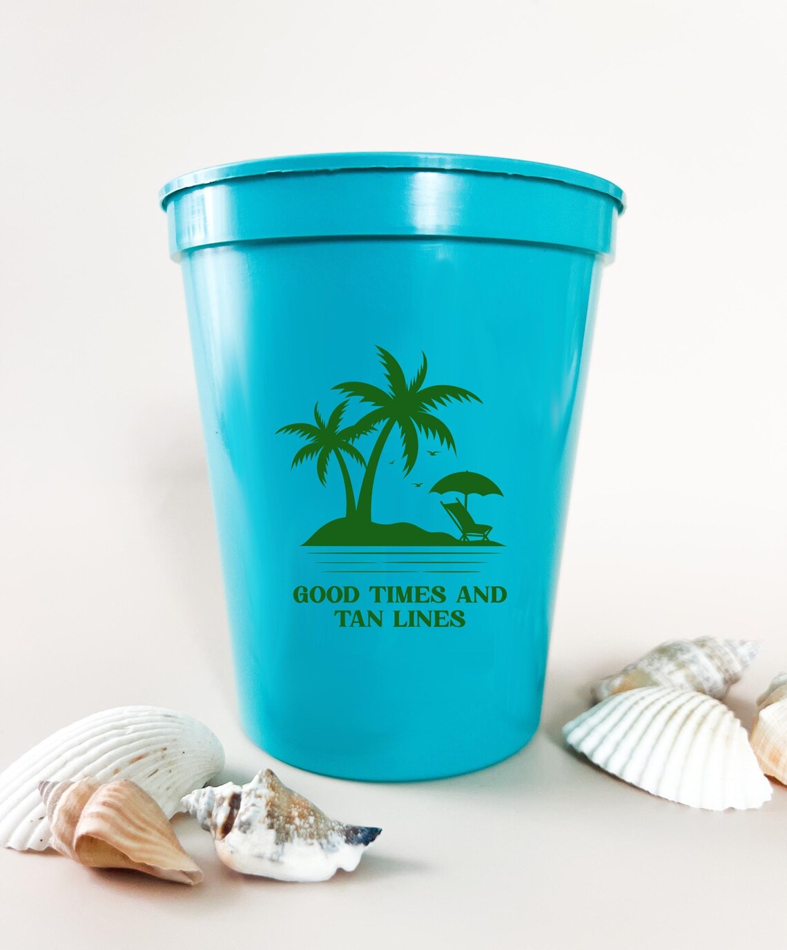 Personalized Beach Party Custom Plastic Cups