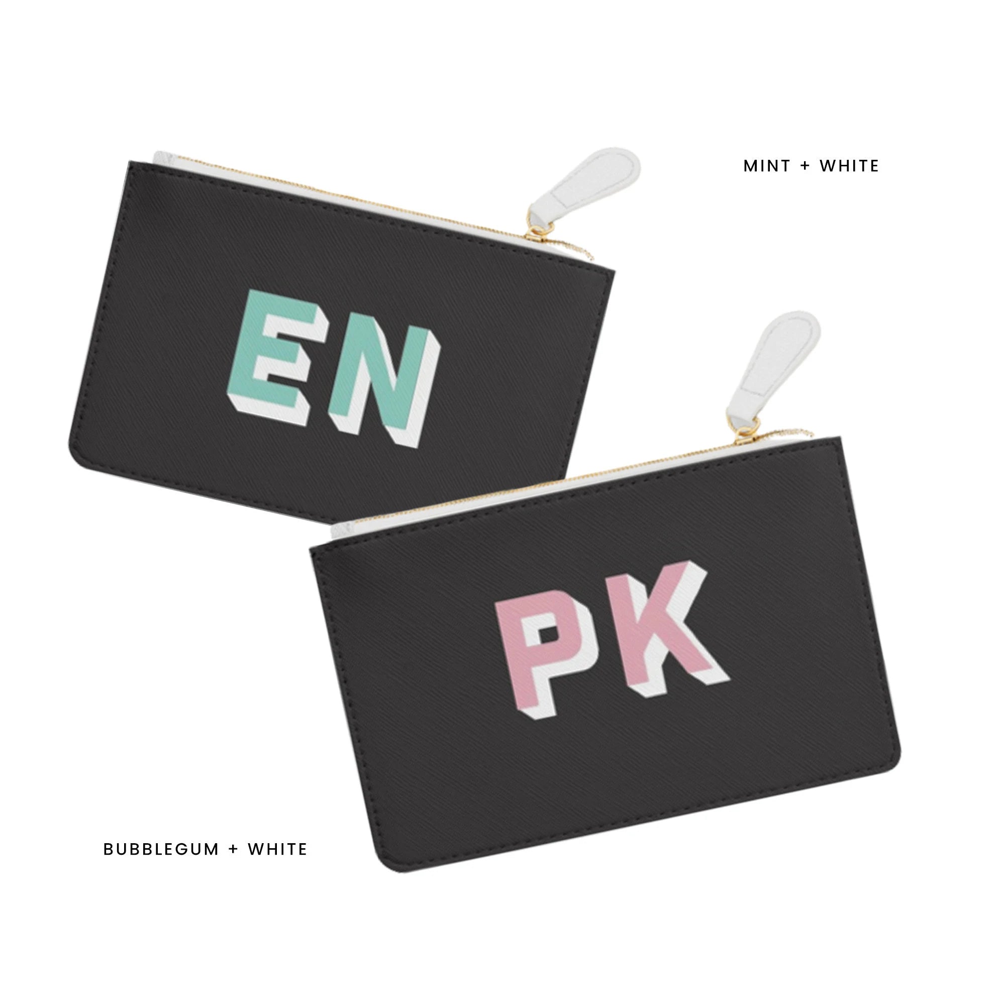 Vegan Leather Monogram Wallet