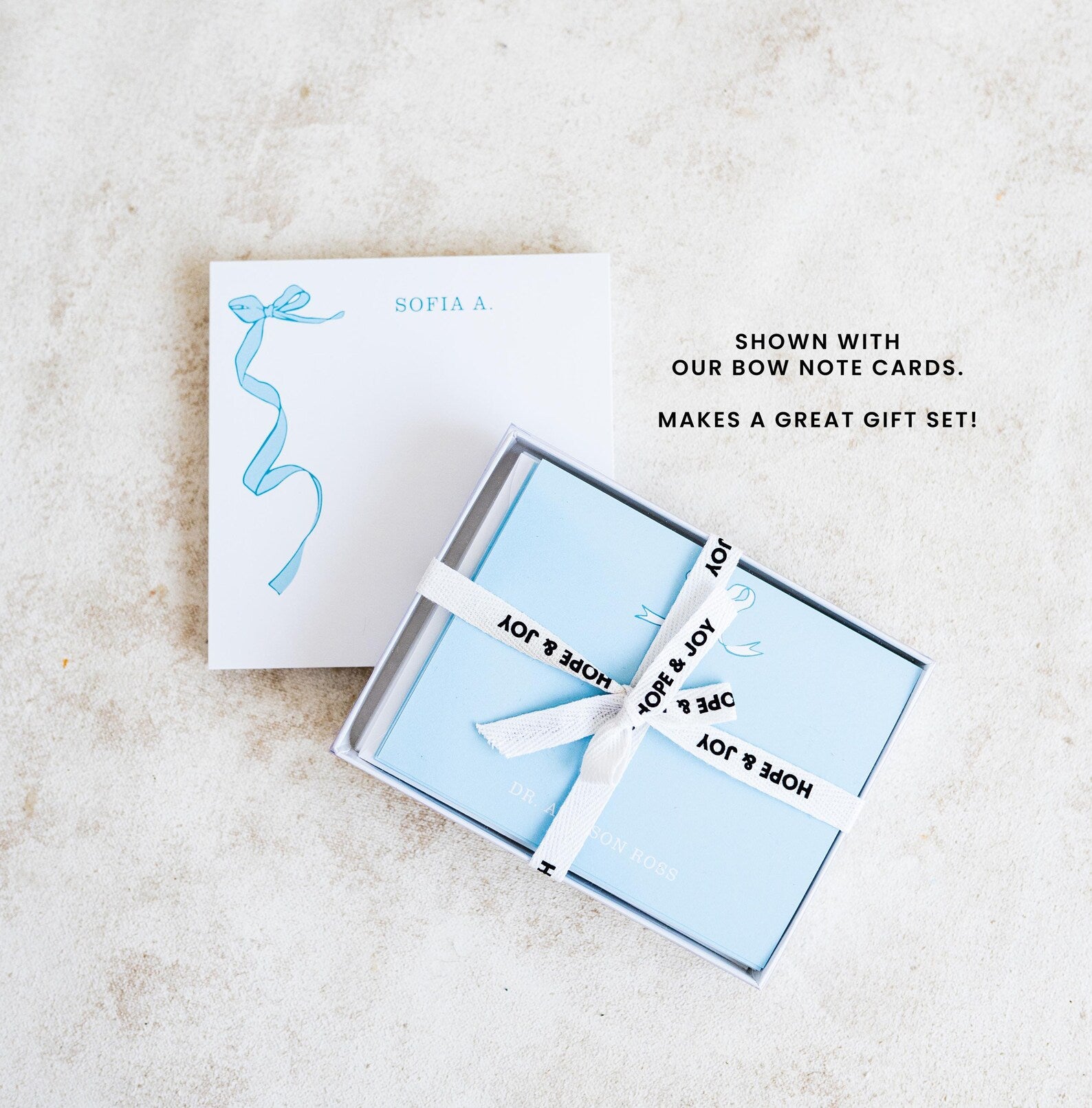 Personalized Notepad with Bow Design