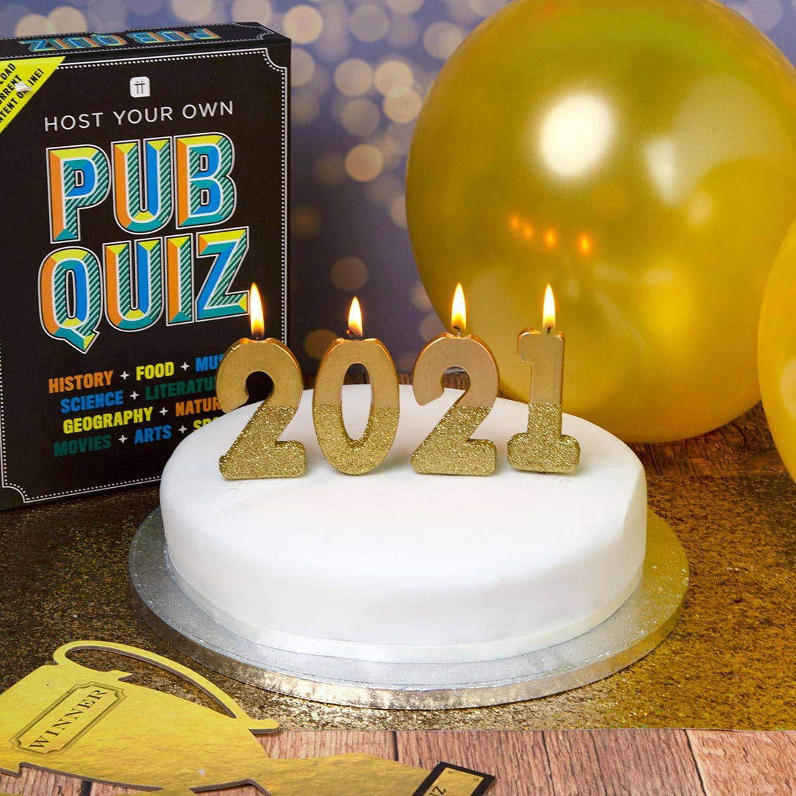 We Heart Birthdays Gold Glitter Number Candle Starter Kit