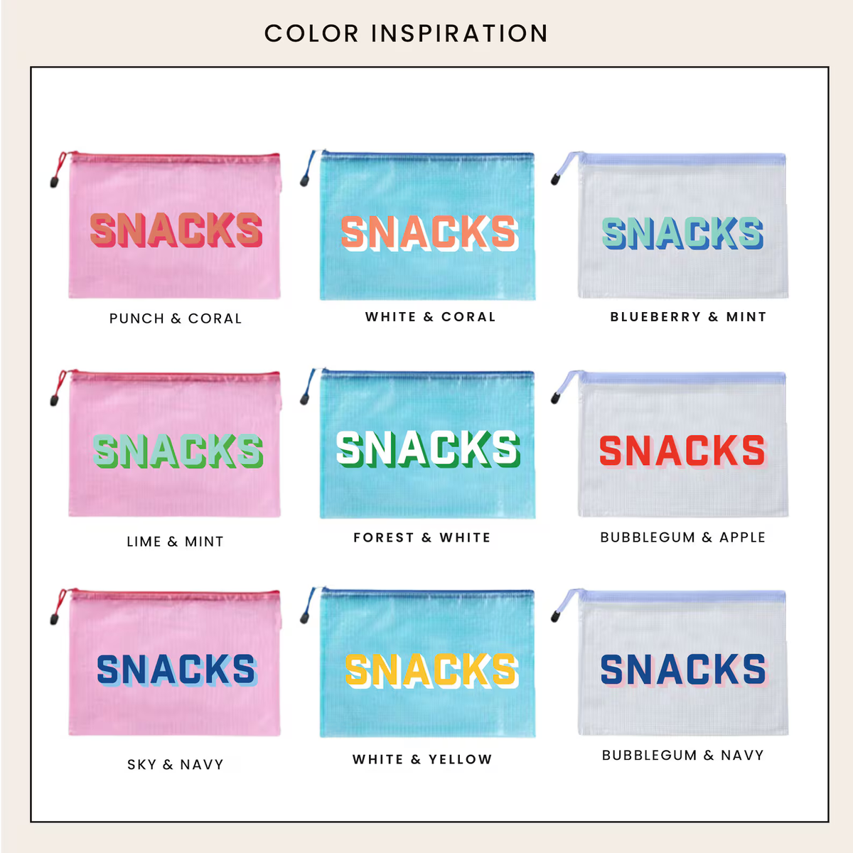 Custom Mesh Snacks Bag