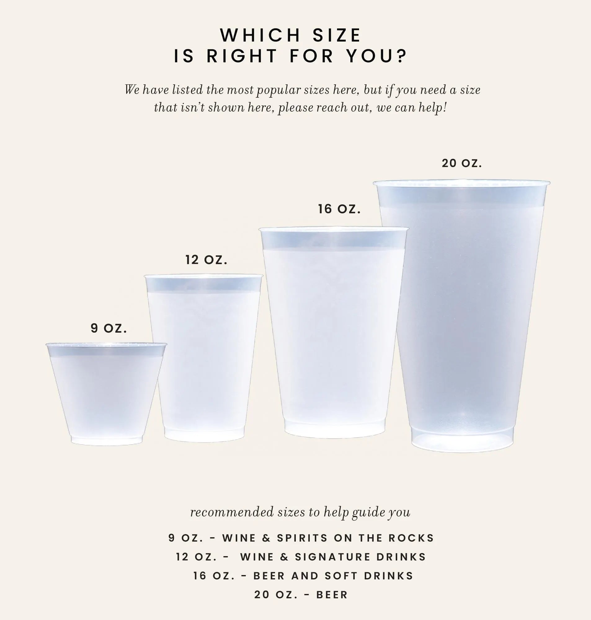 Personalized Frosted Wedding Reception Cups