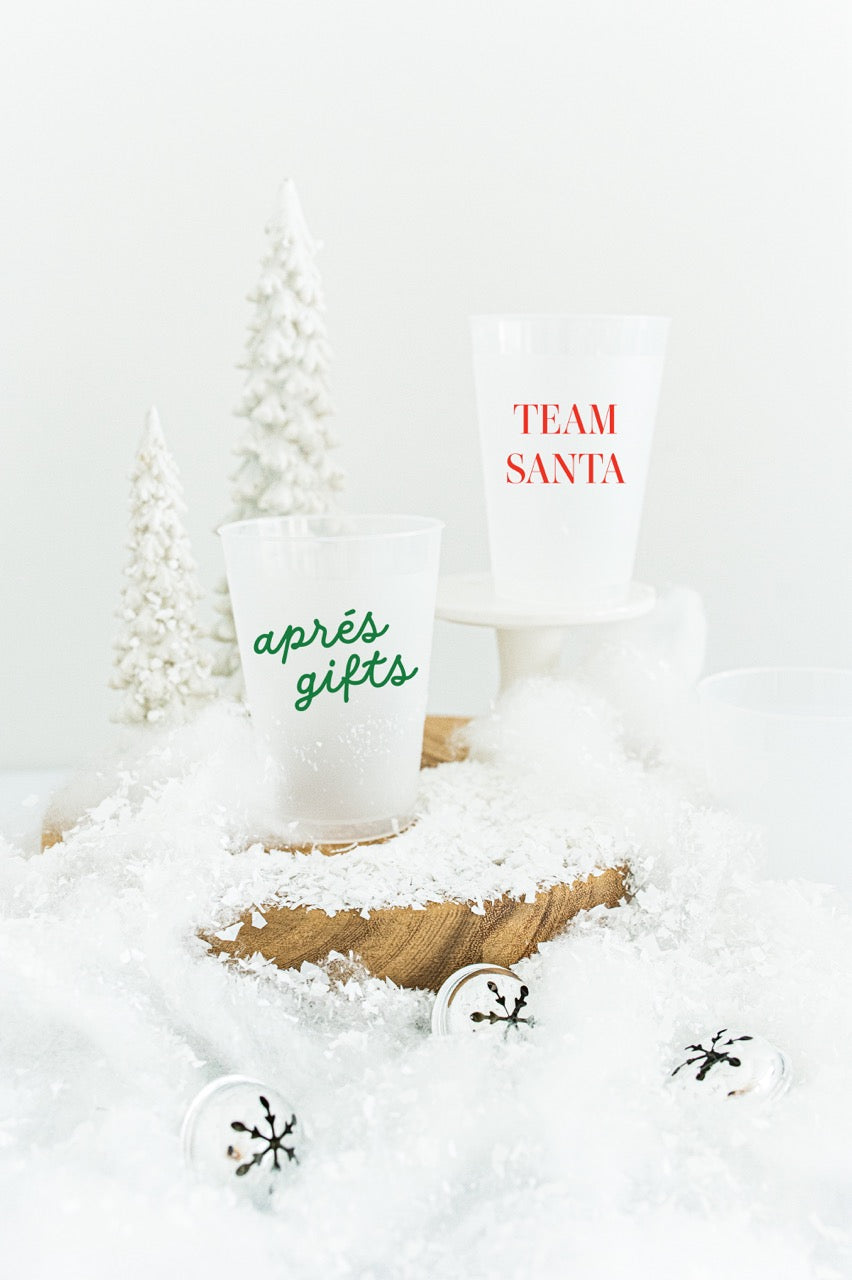 Frosted Plastic Cups for Holiday