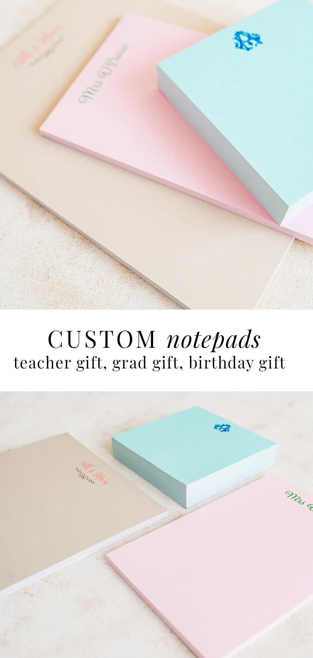 Custom Monogram Notepad