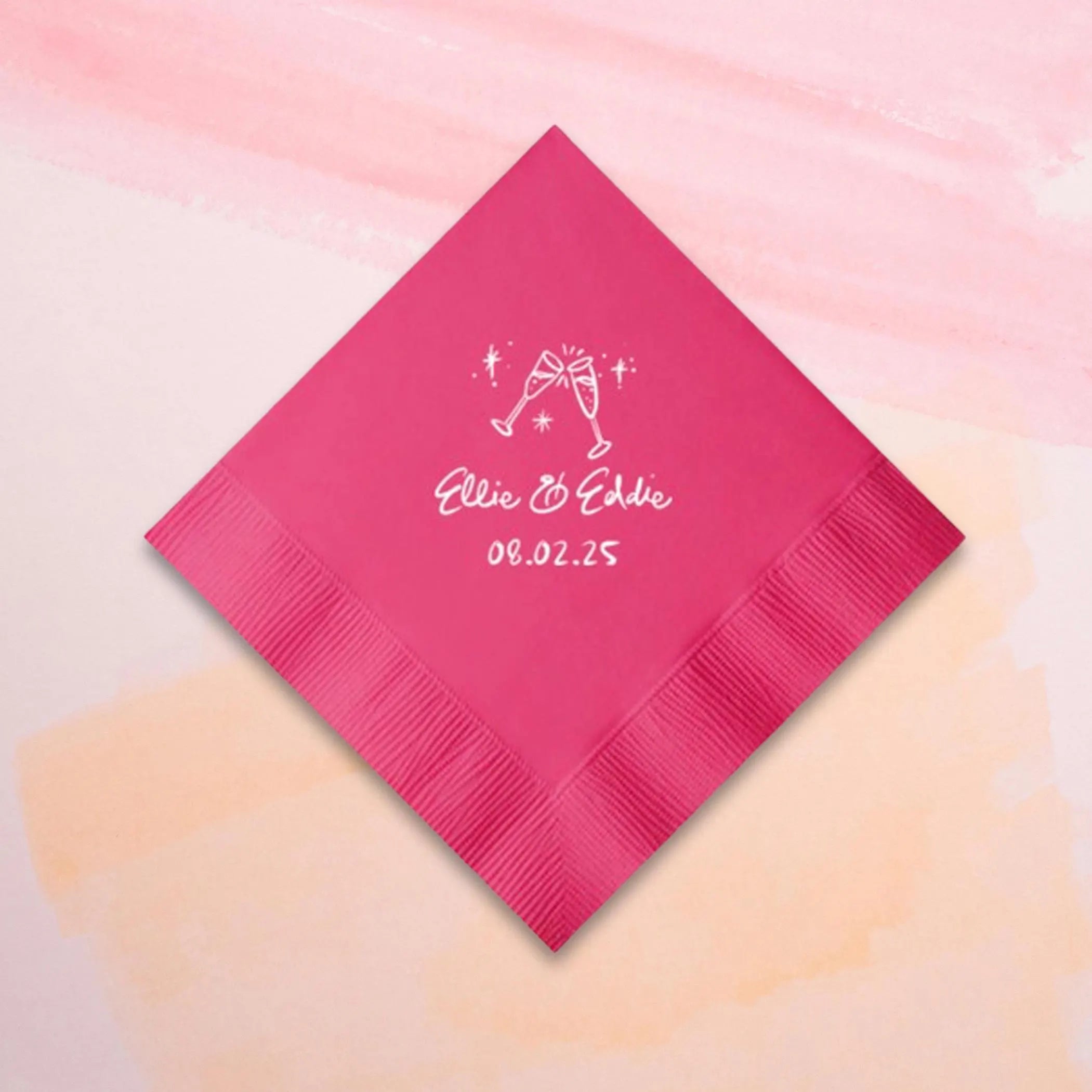 Wedding Reception Disposable Napkins - Customizable