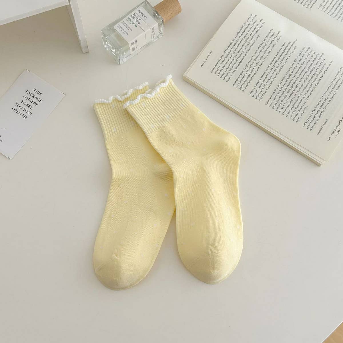 All-Match New Polka Dot Mid-Calf Socks