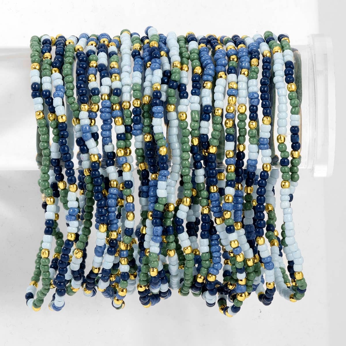 Assorted 2mm Stretch Seed Bead Bracelets