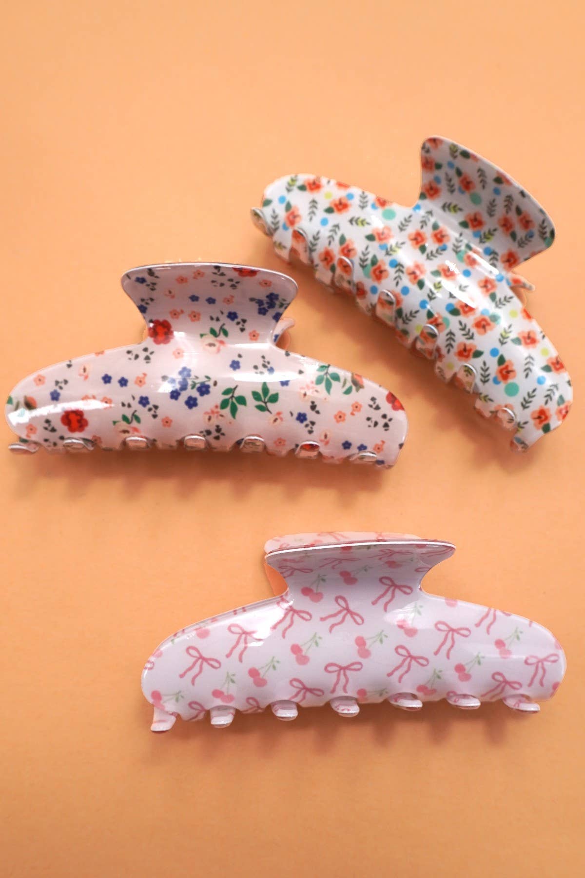 Large Bow Flower Pretty Hair Claw Clips