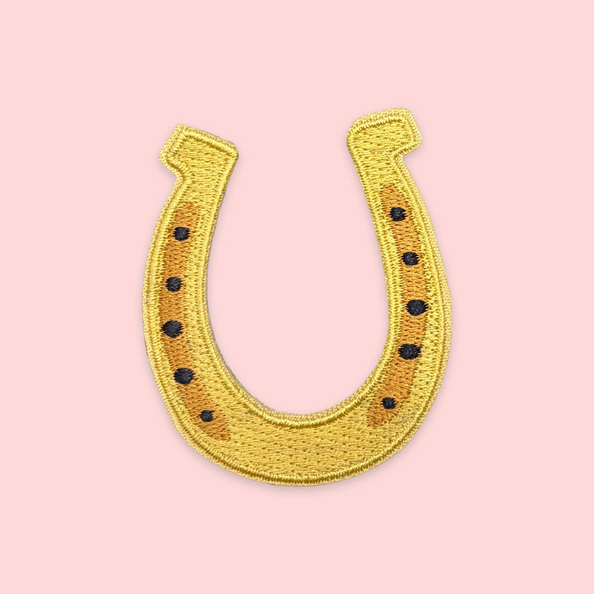 Lucky Horseshoe Embroidered Iron-On Patch