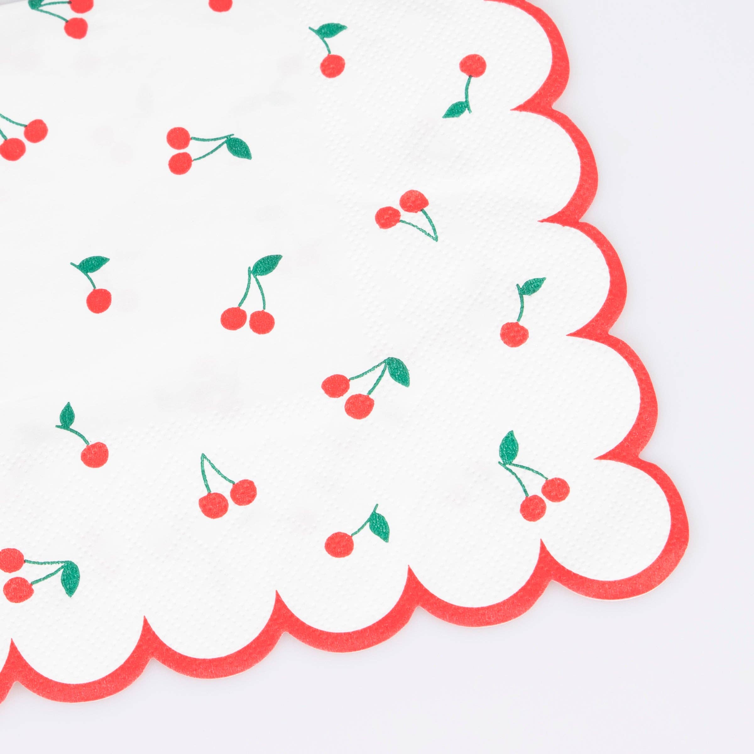 Cherry Pattern Large Napkins