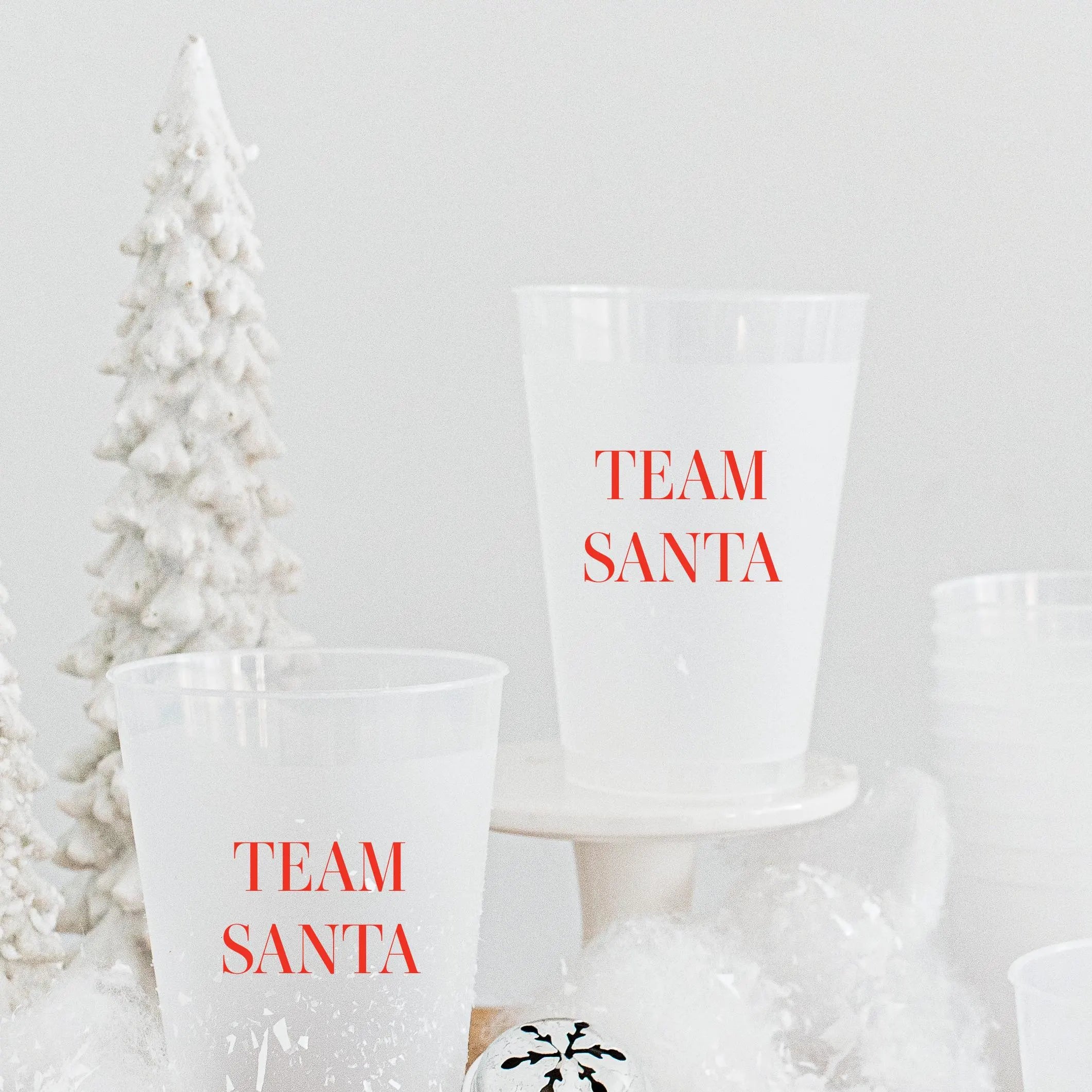 Frosted Plastic Cups for Holiday