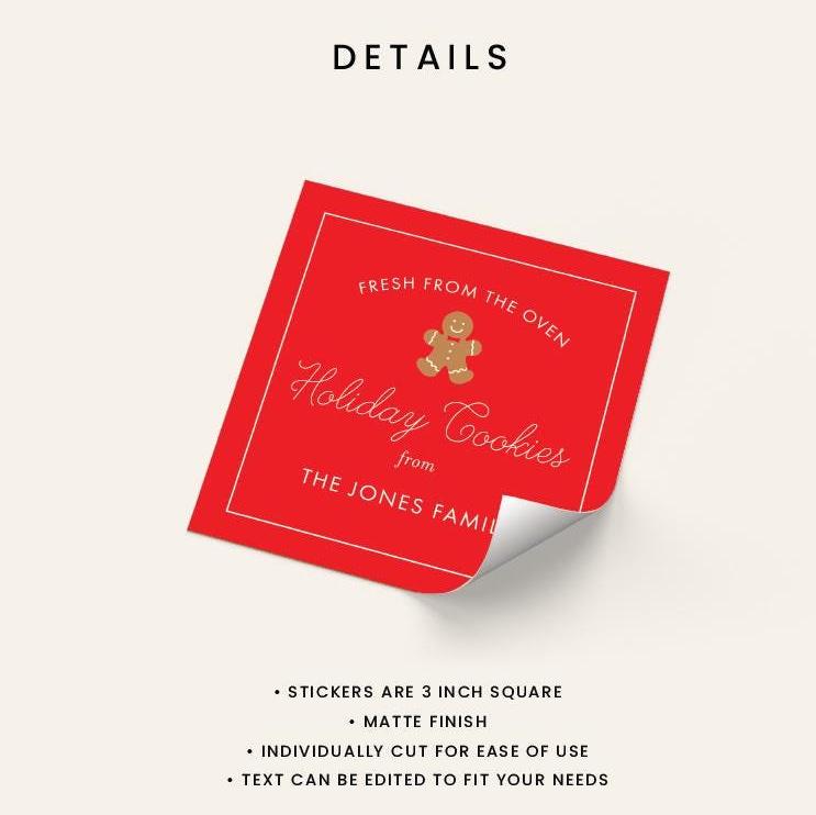 Christmas Cookies Gift Sticker