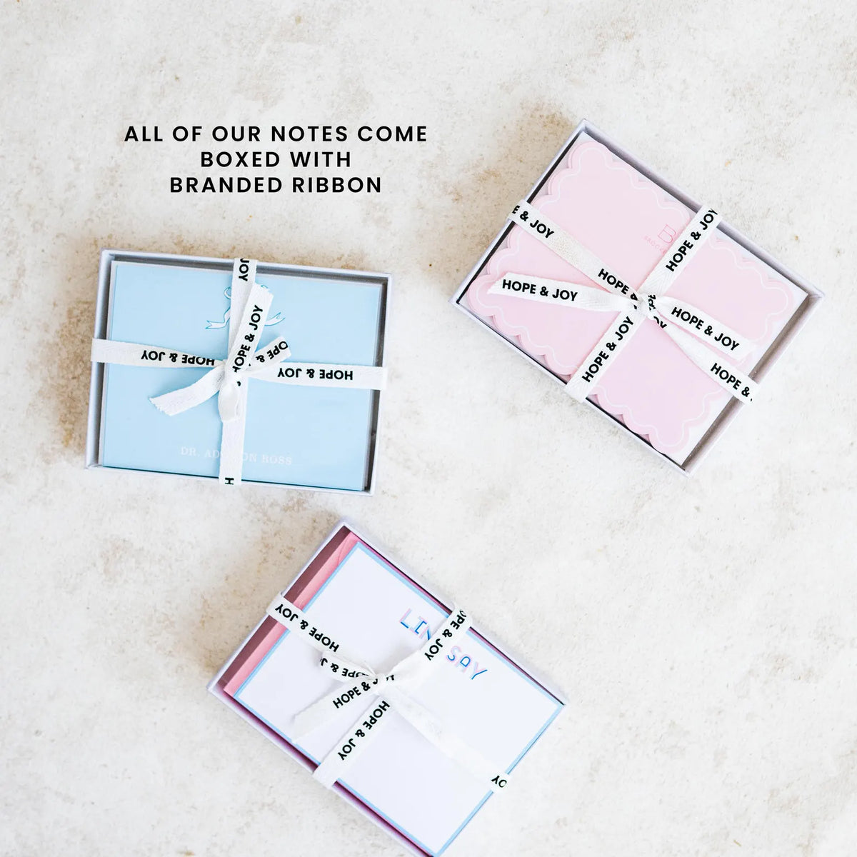 Gingham Print Monogrammed Stationery Set