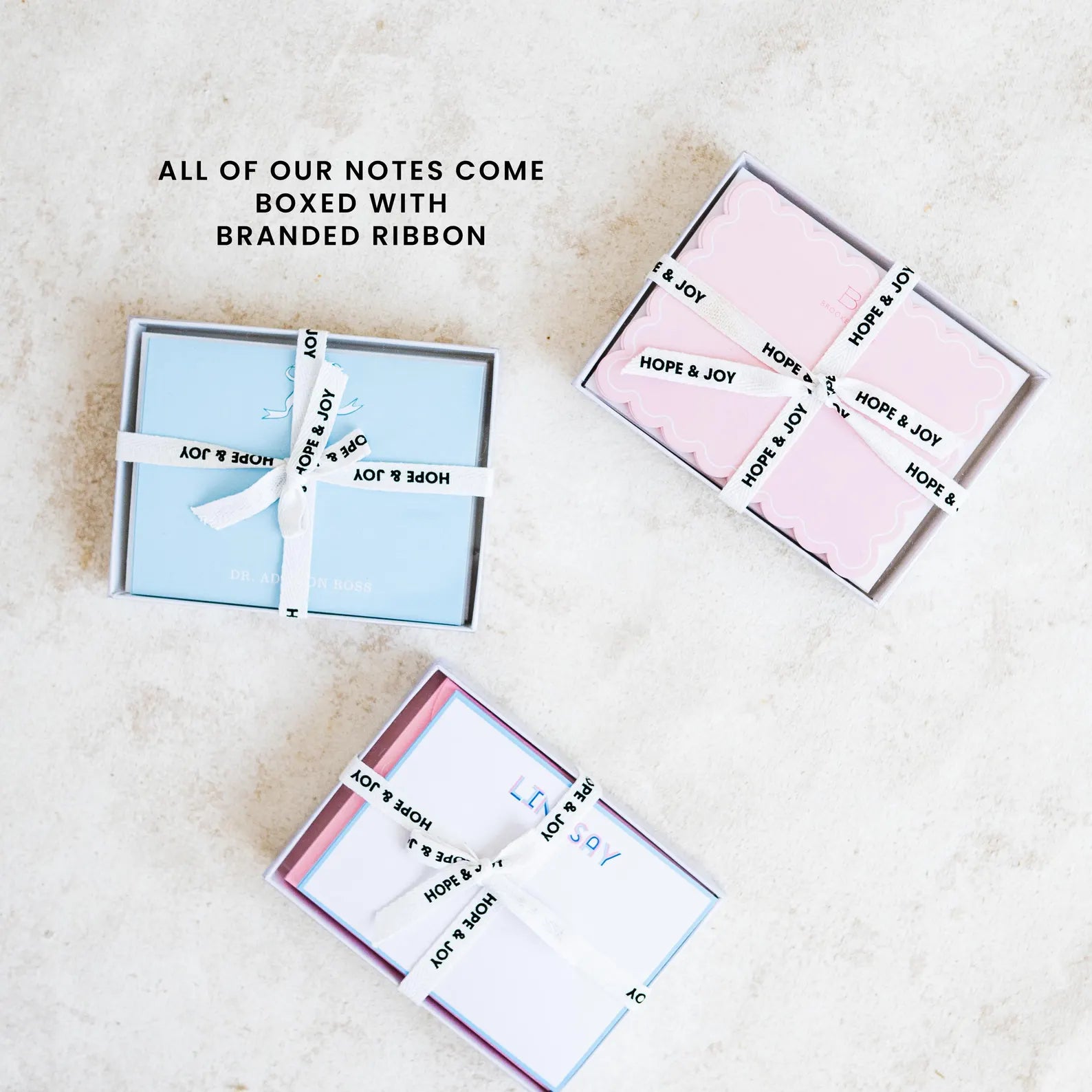 Gingham Print Monogrammed Stationery Set