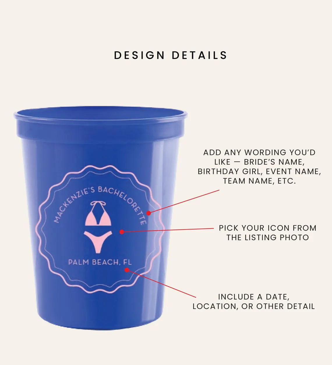 Girls Trip Personalized Party Cups