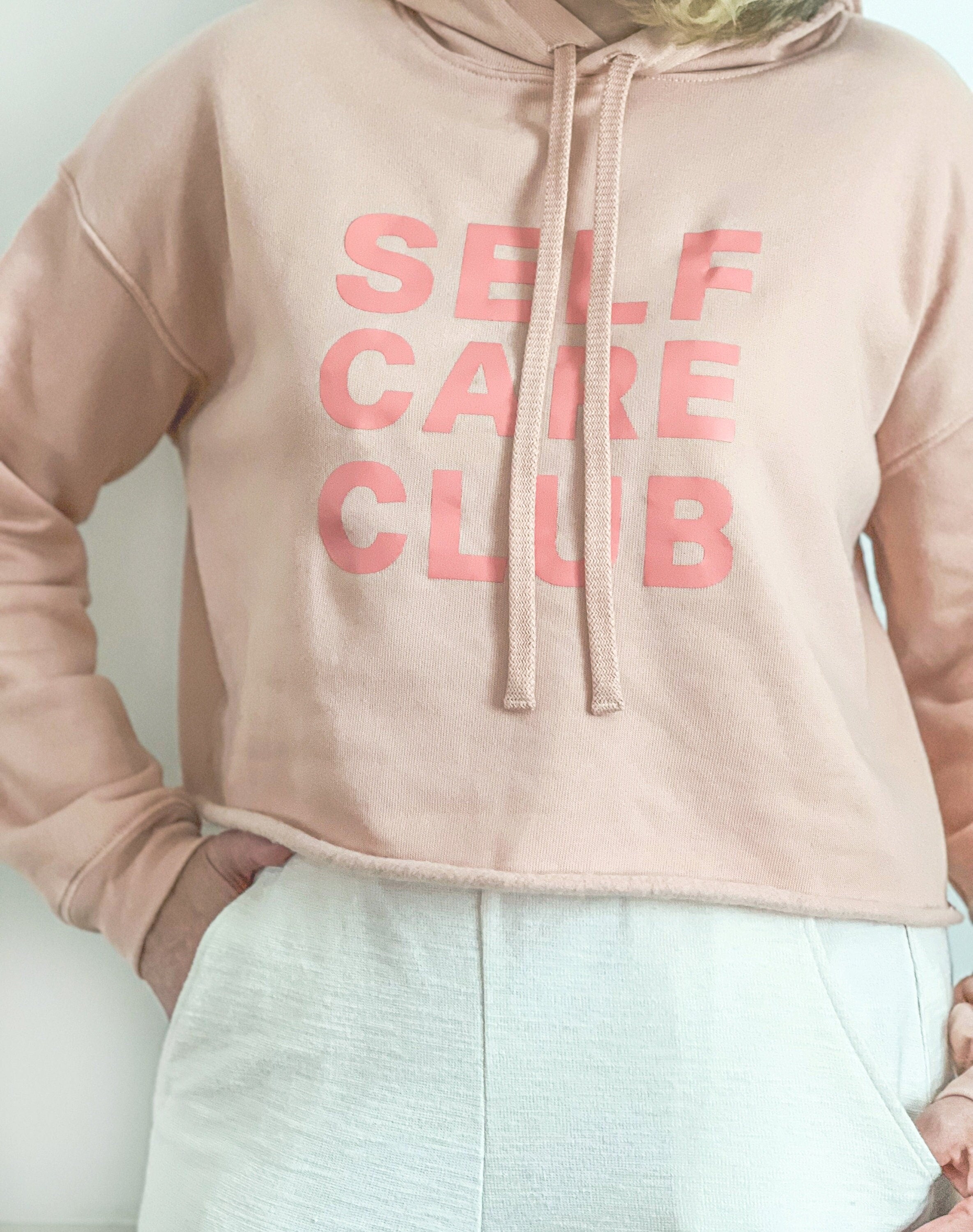Self Care Club Cropped Sweatshirt - FINAL SALE