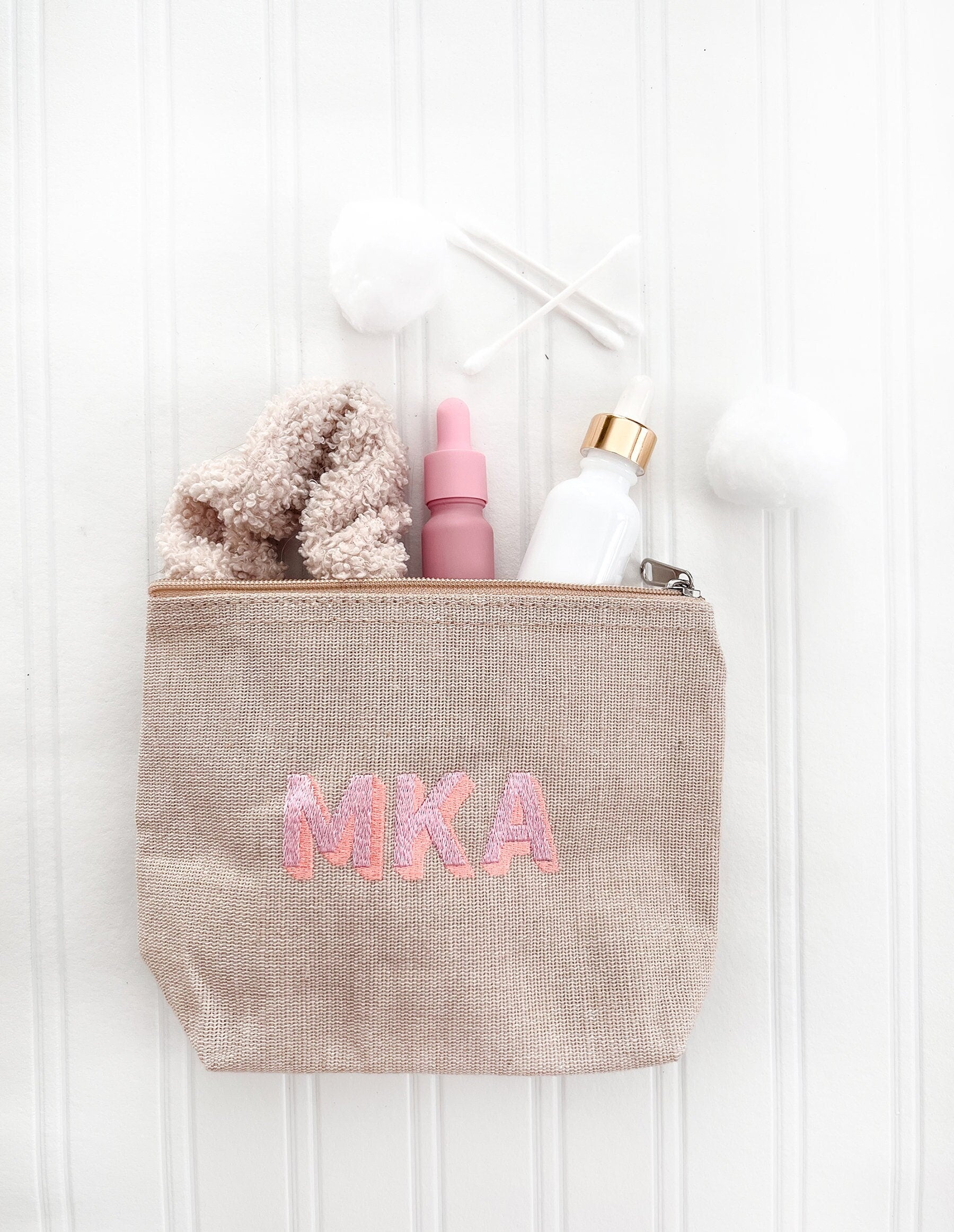 Embroidered Jute Pouch - wholesale