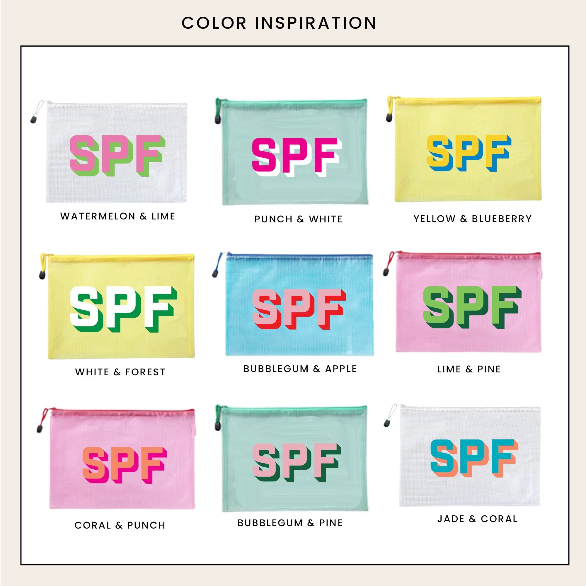 Personalized Mesh SPF Bag