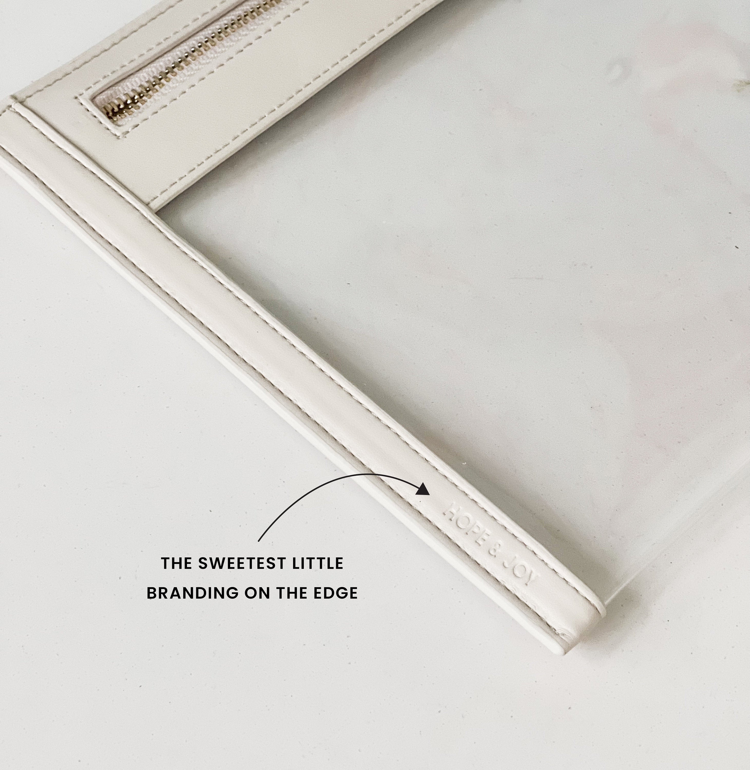 Clear Vegan Leather Pouch