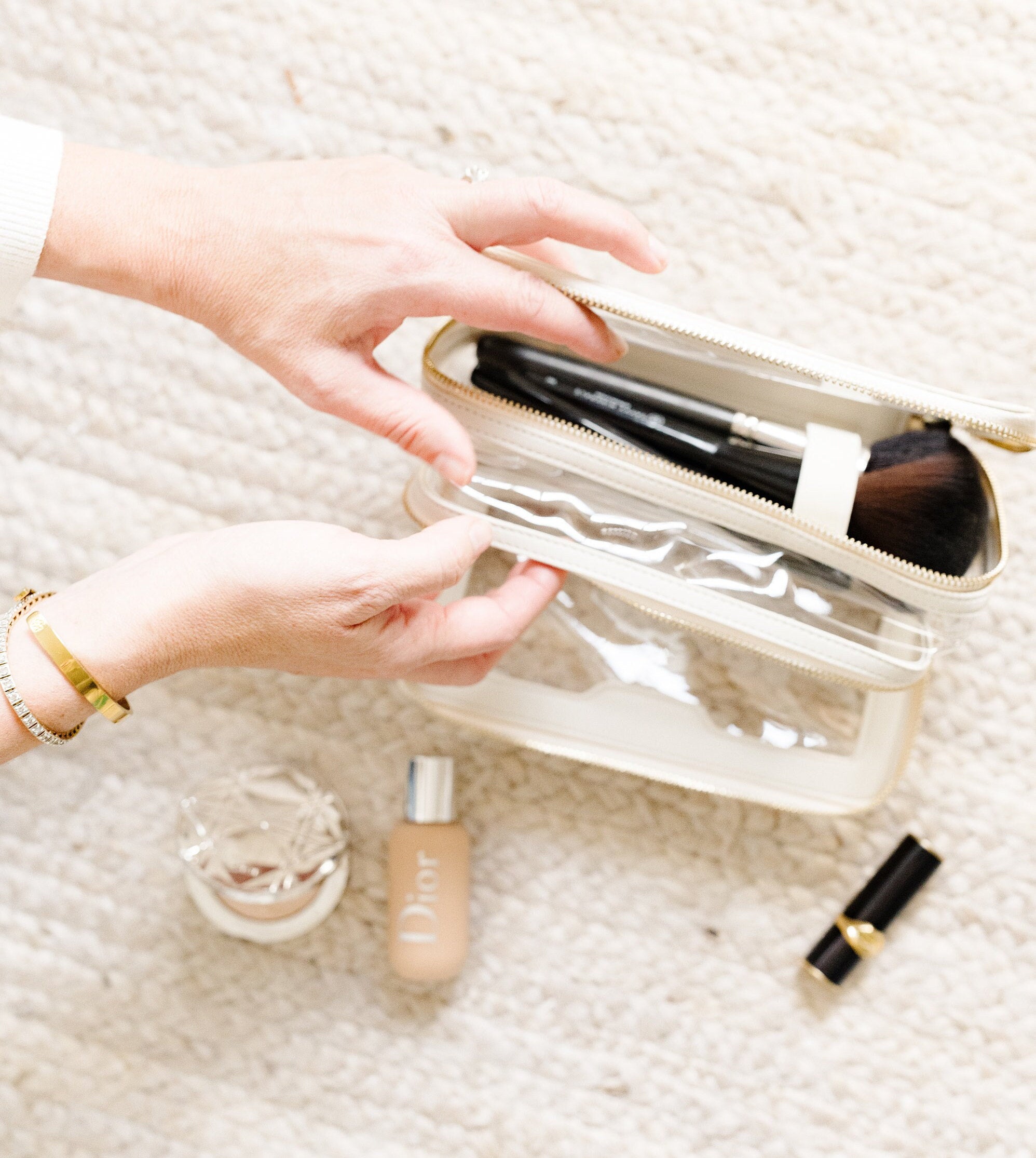 Clear Vegan Leather Pouch