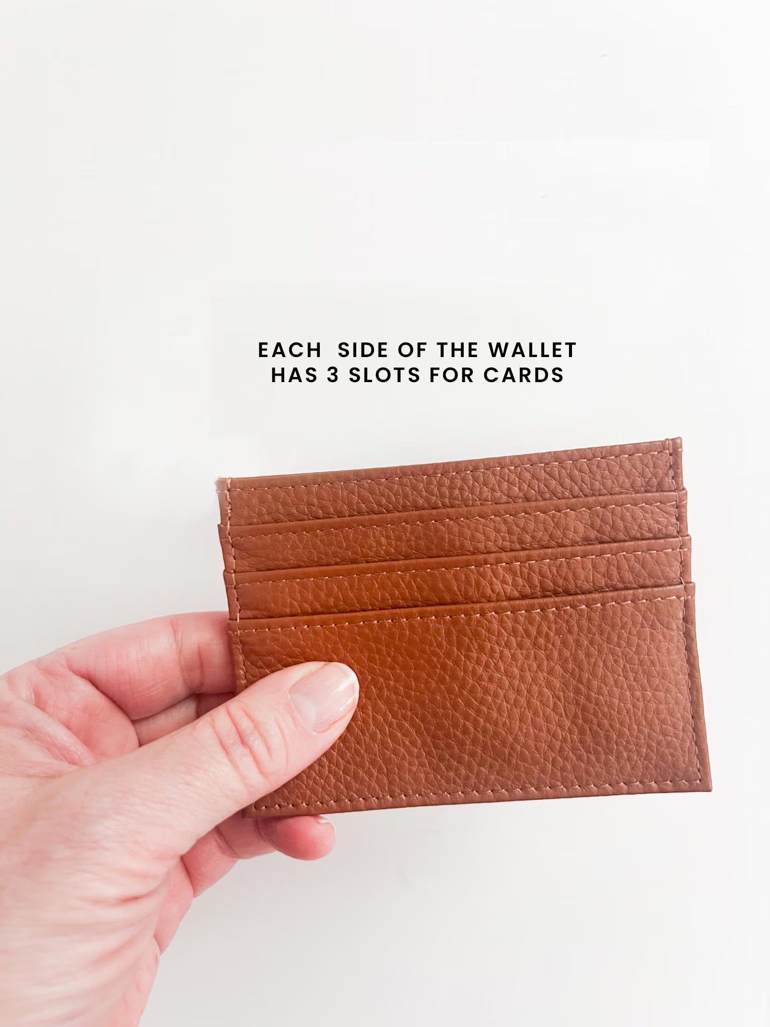 Leather Card Holder + Key Ring - Foil Stamped