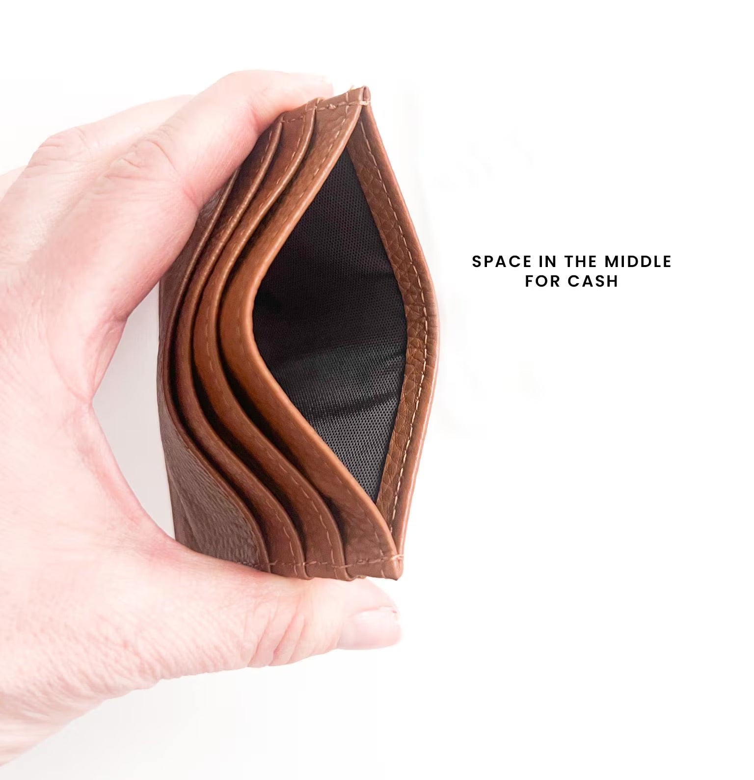 Leather Card Holder + Key Ring - Foil Stamped