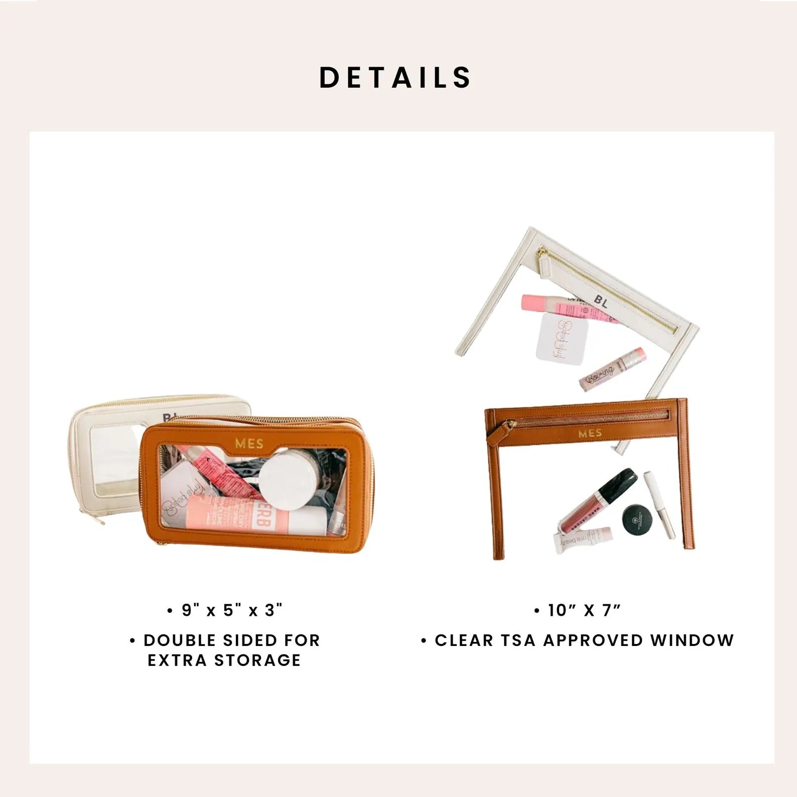 Clear Vegan Leather Pouch