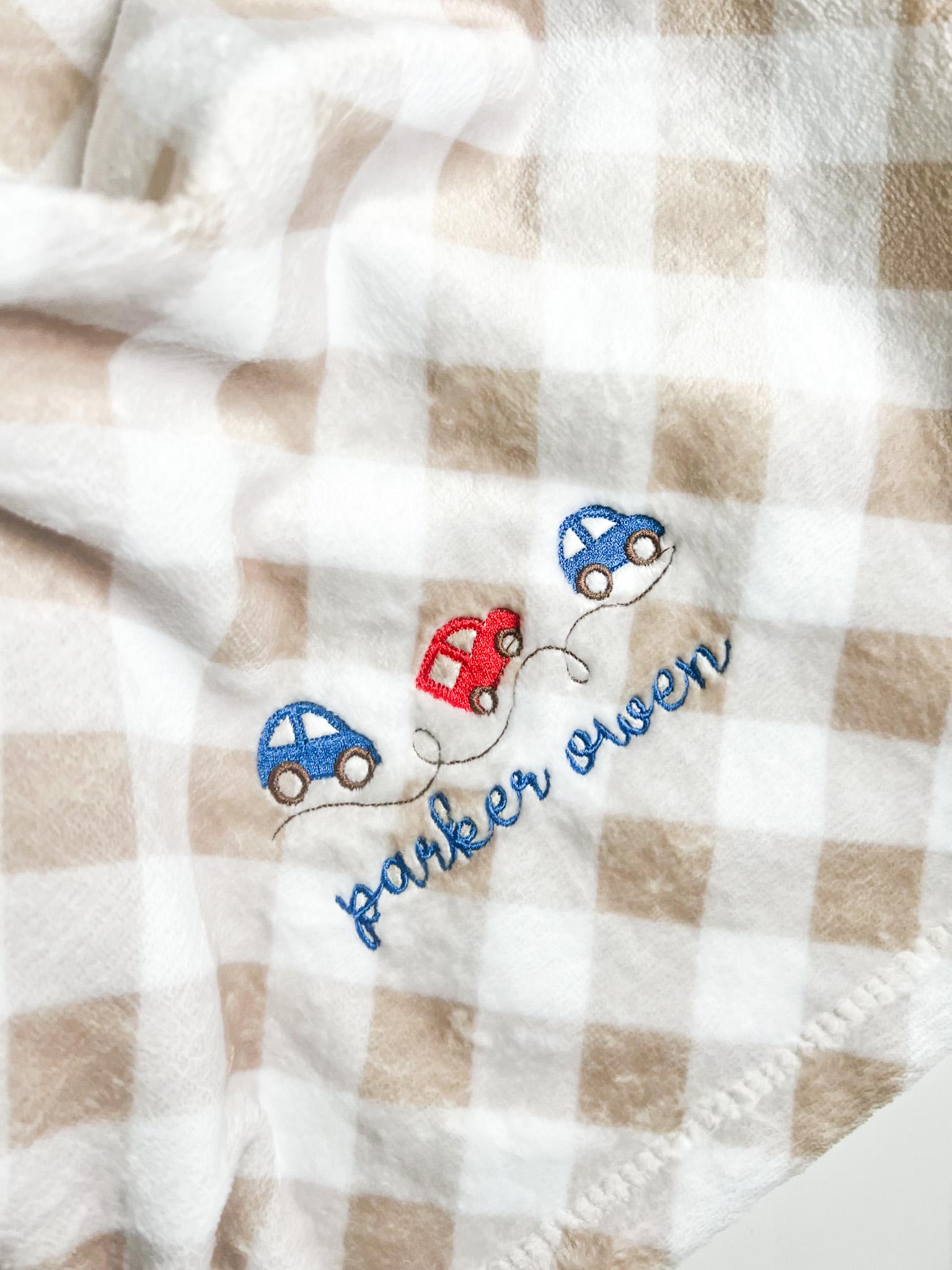 Minky Gingham Blanket for Baby and Toddler