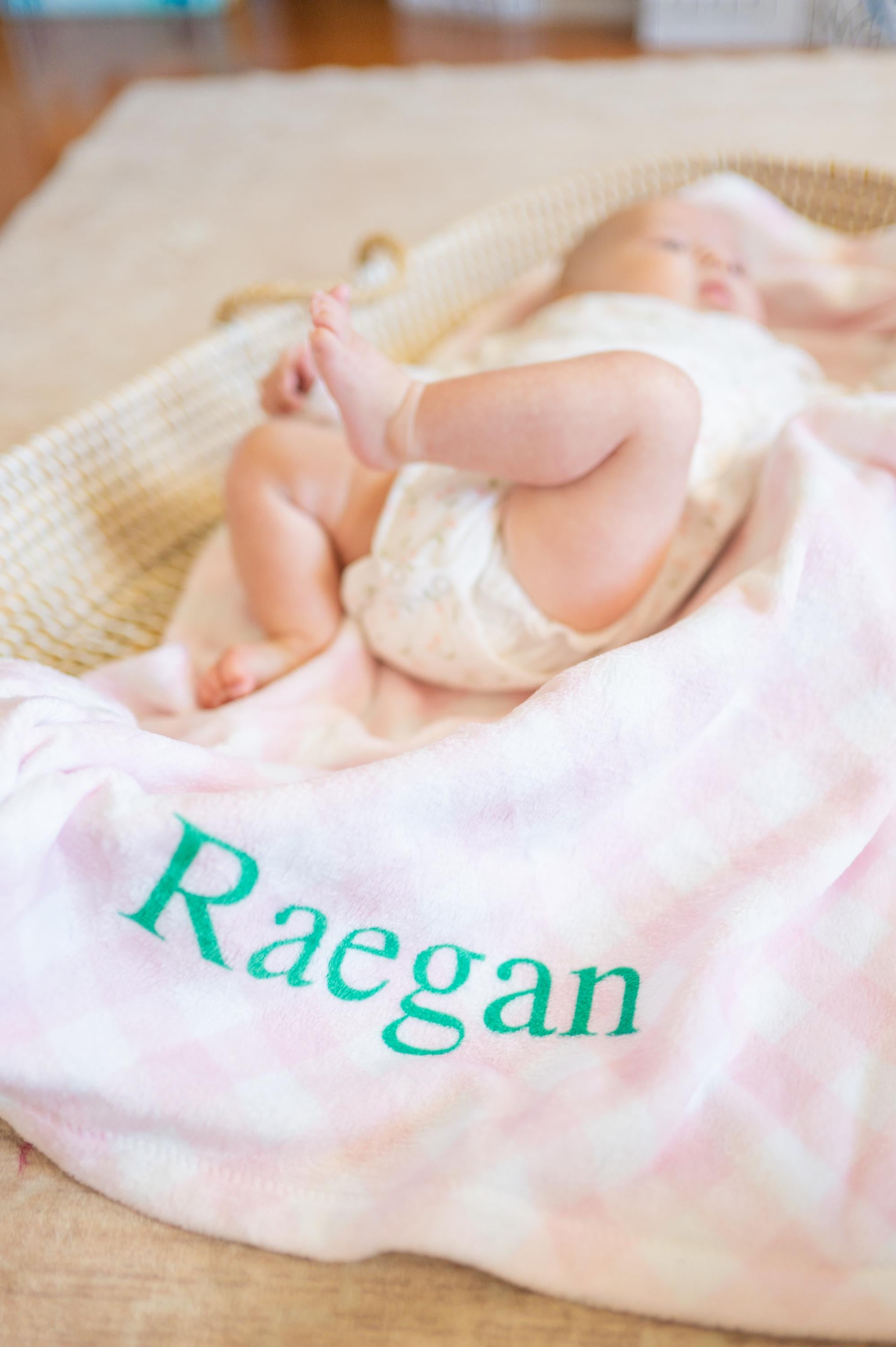 Minky Gingham Blanket for Baby and Toddler