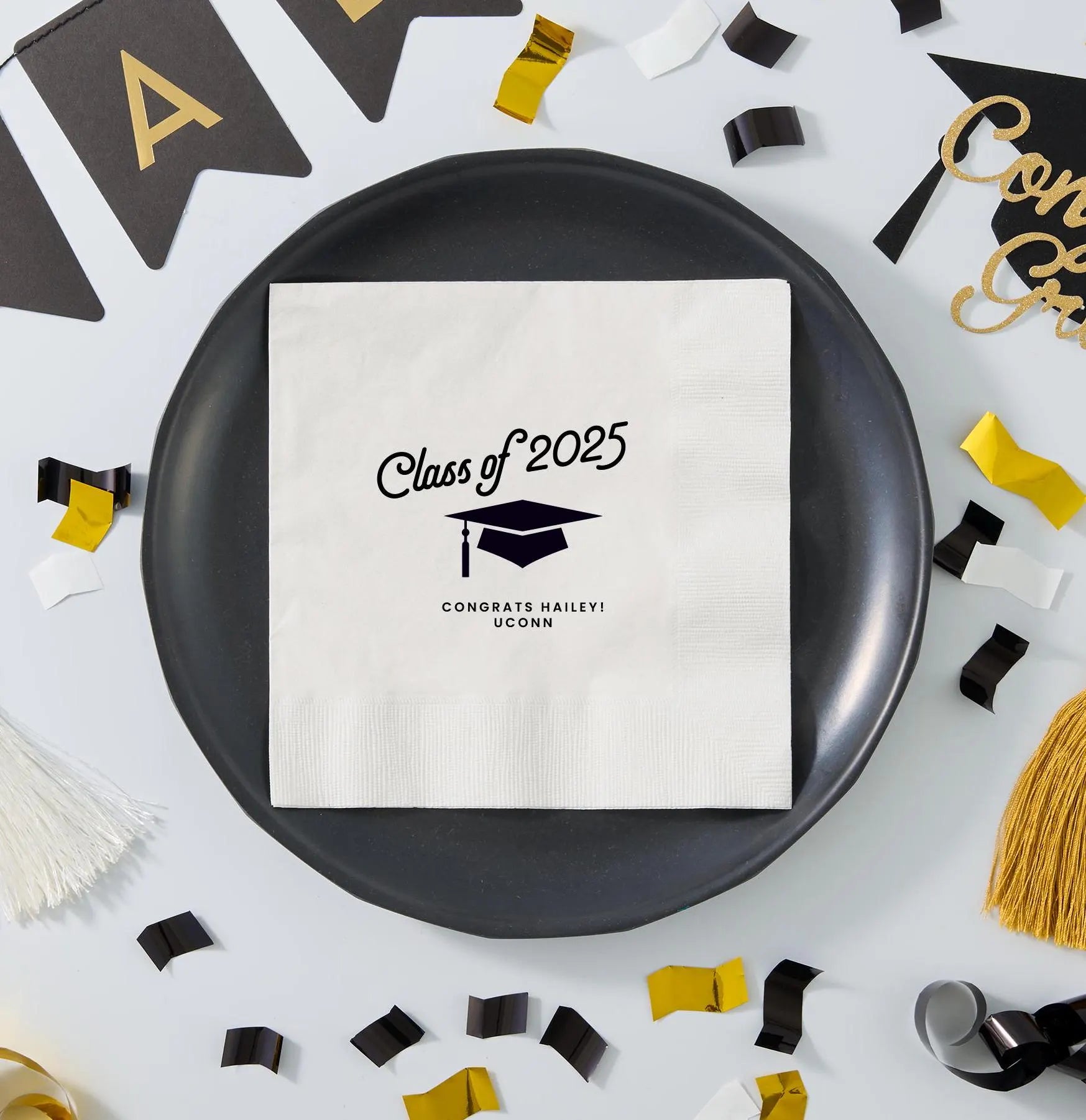 Graduation Party Personalized Disposable Napkins