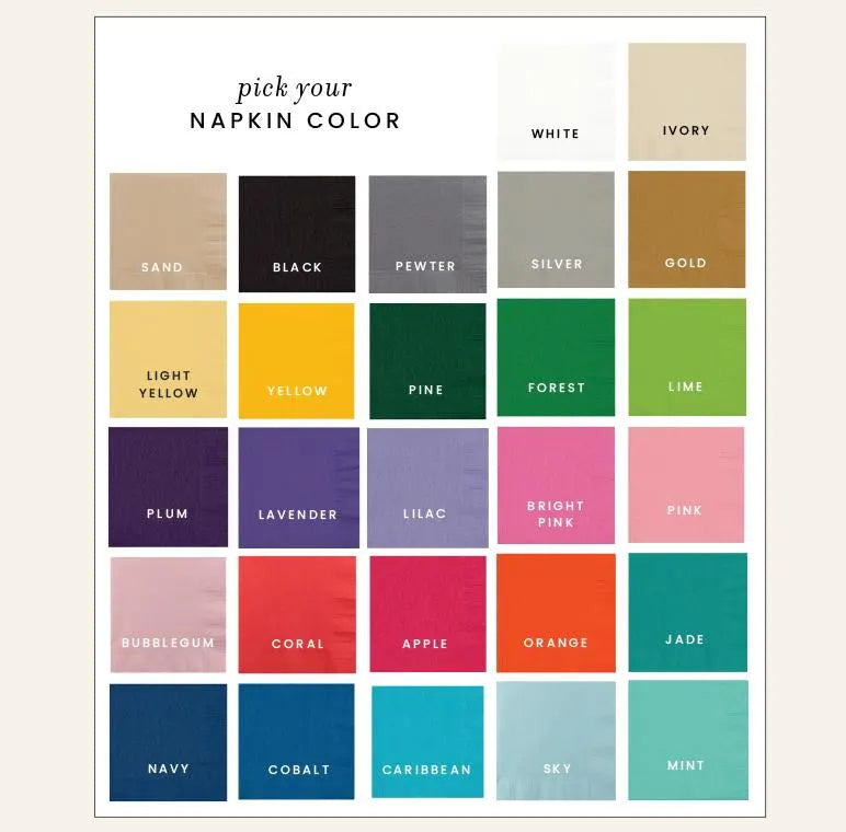 Milestone Birthday Party Disposable Napkins