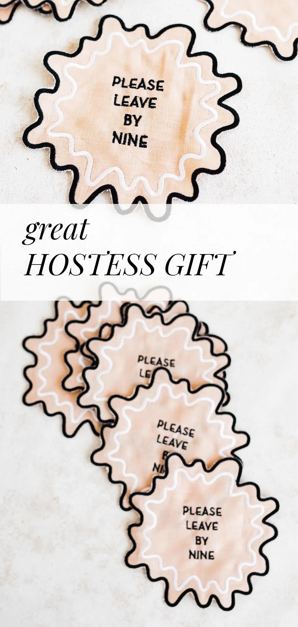 Please Leave by Nine Embroidered Napkins