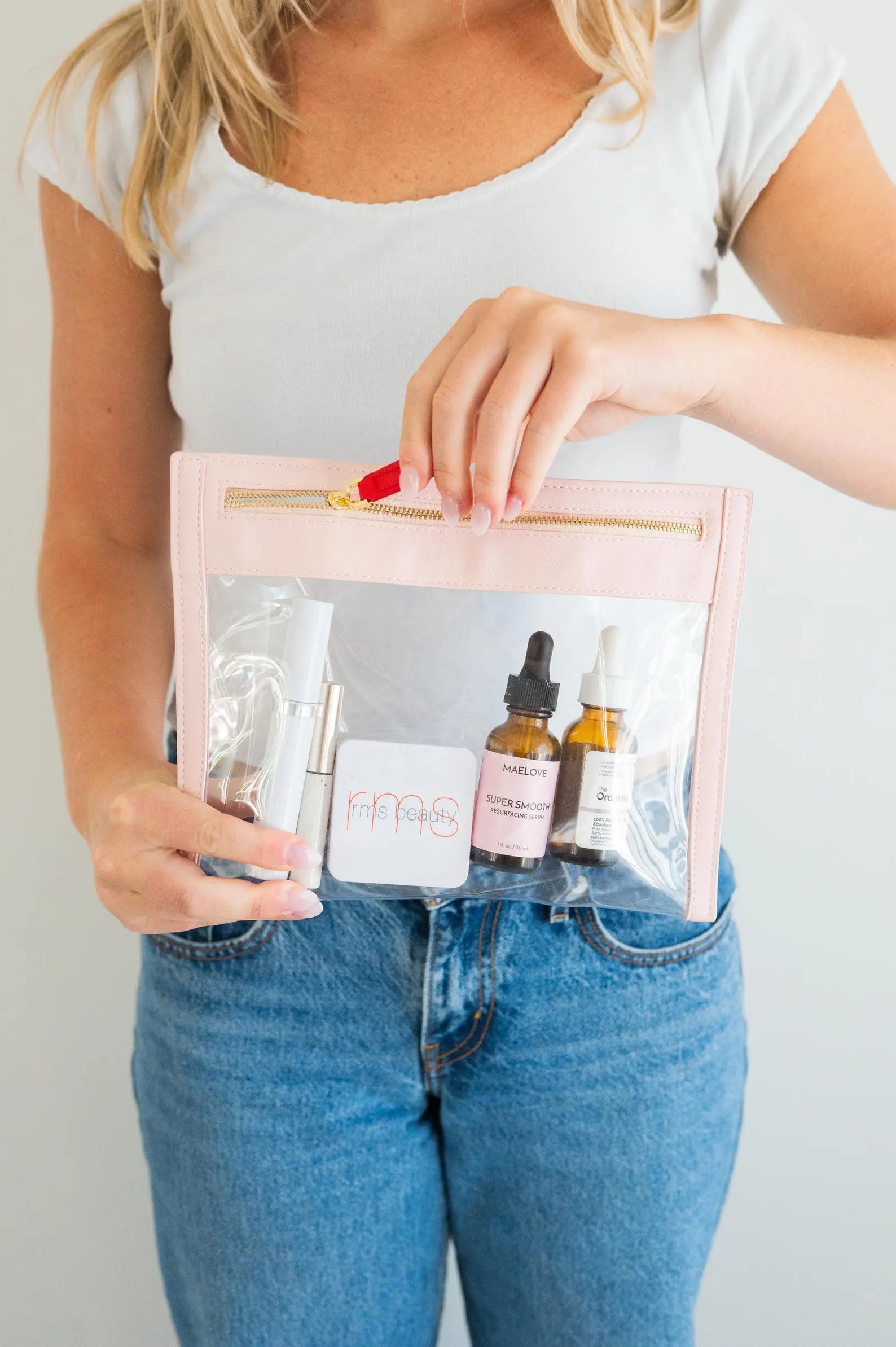 Clear Vegan Leather Pouch
