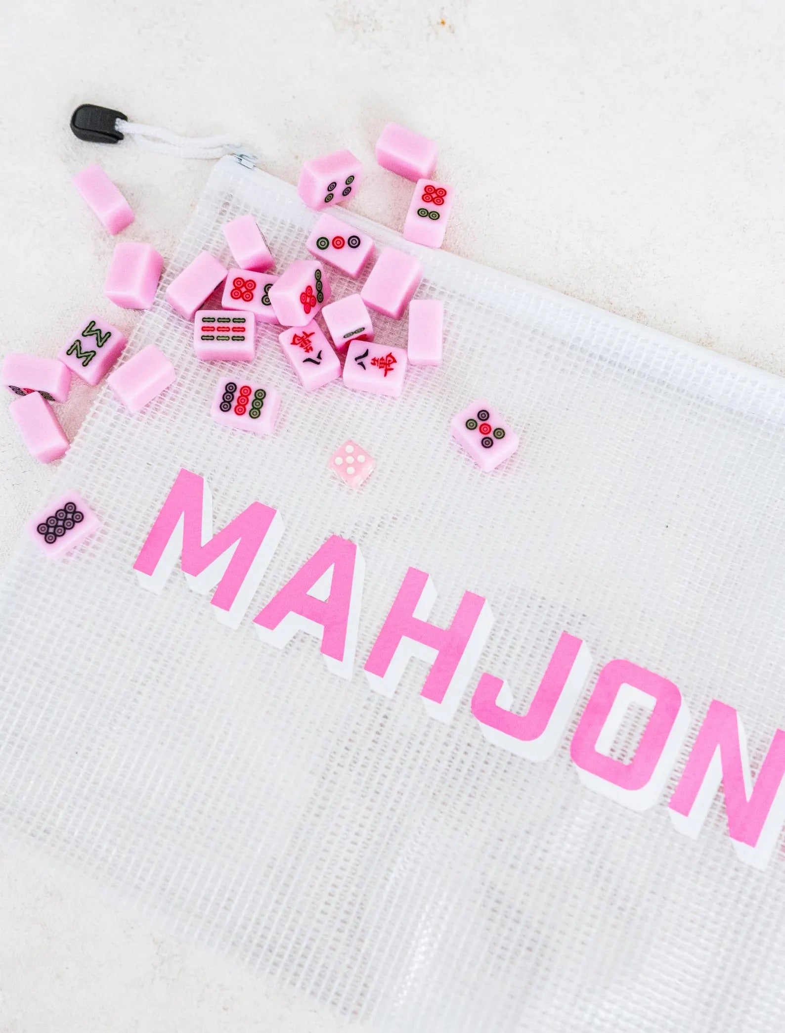 Mahjong Tiles Nylon Pouch