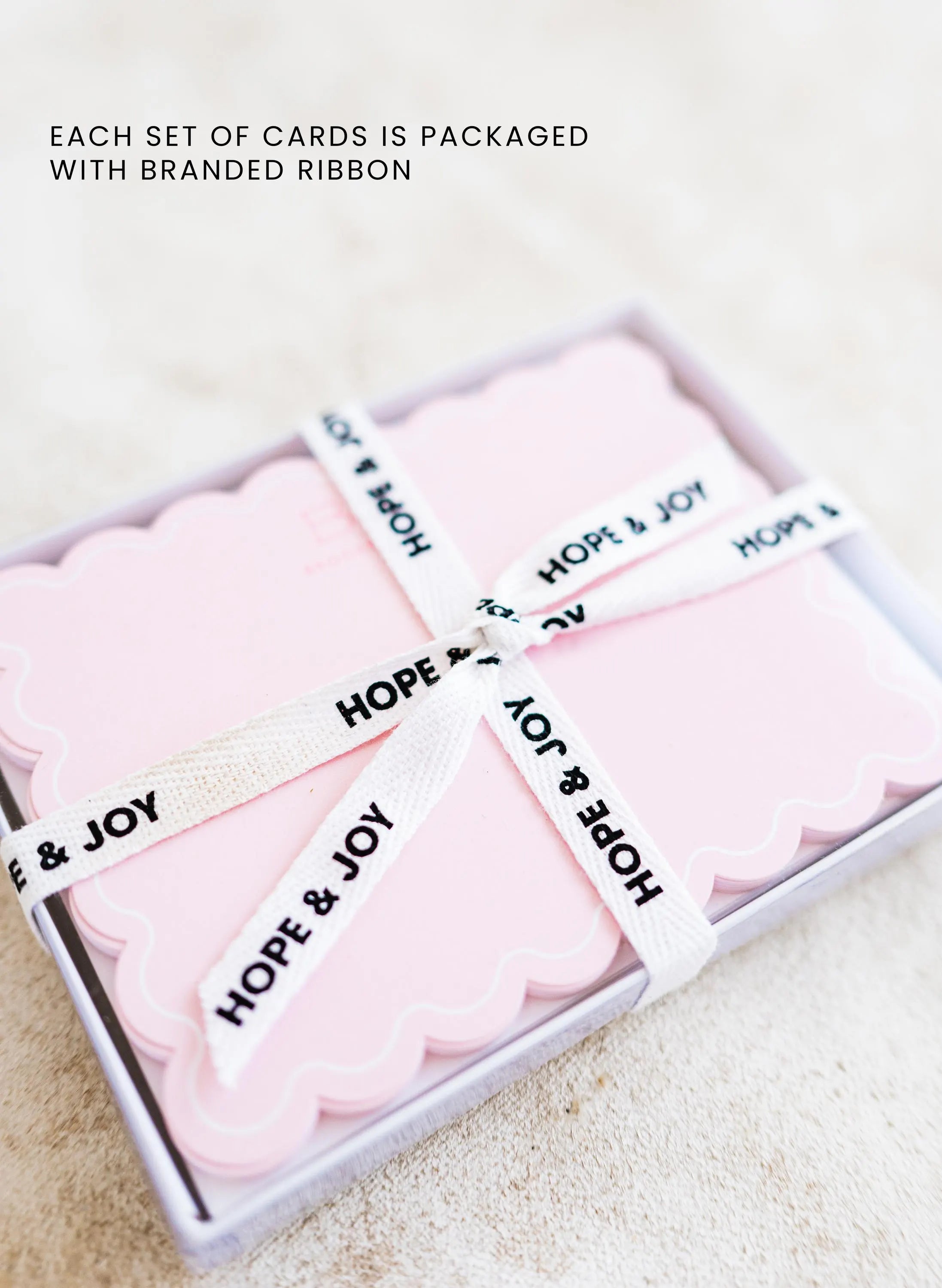 Scallop Edge Preppy Stationery Notecard Set