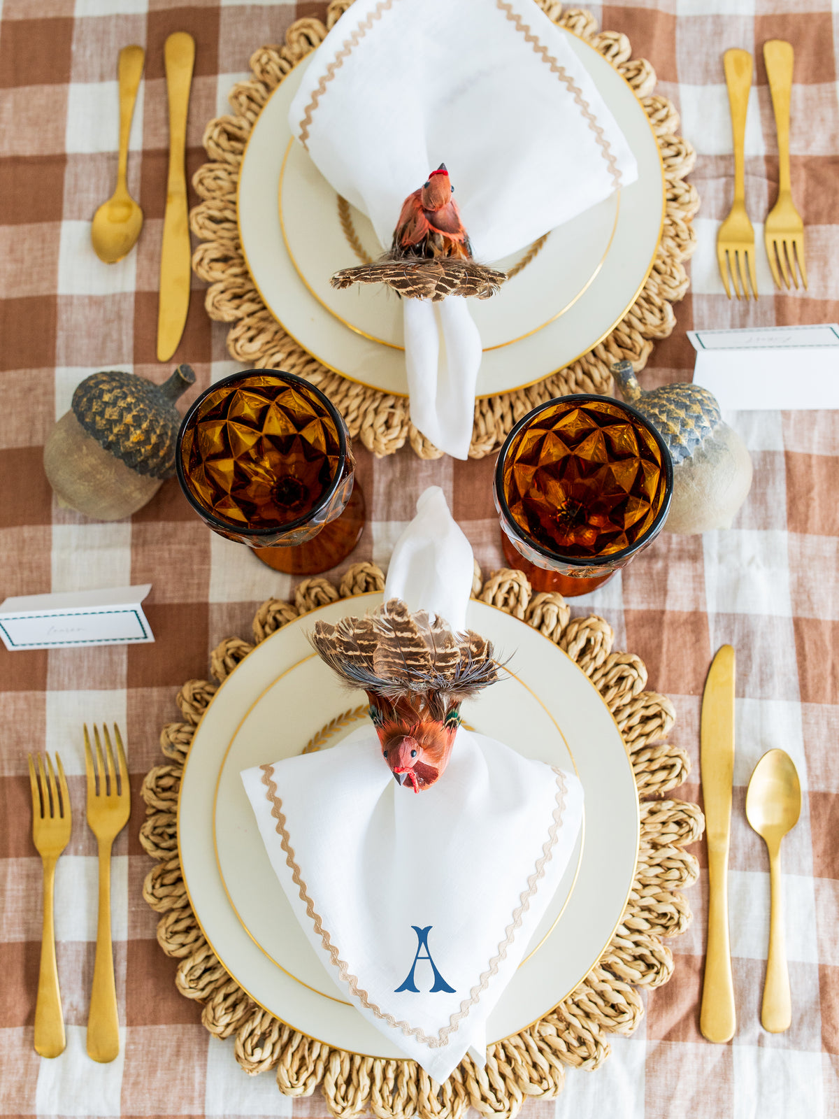 Ric Rac Linen Dinner Napkins - Wholesale