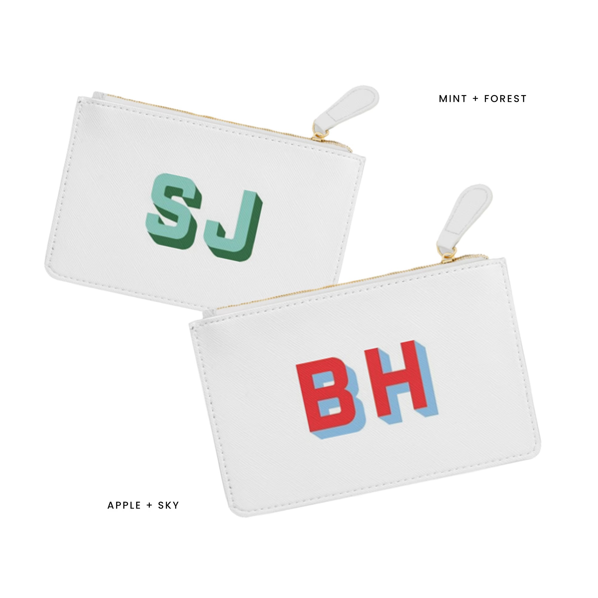 Vegan Leather Monogram Wallet