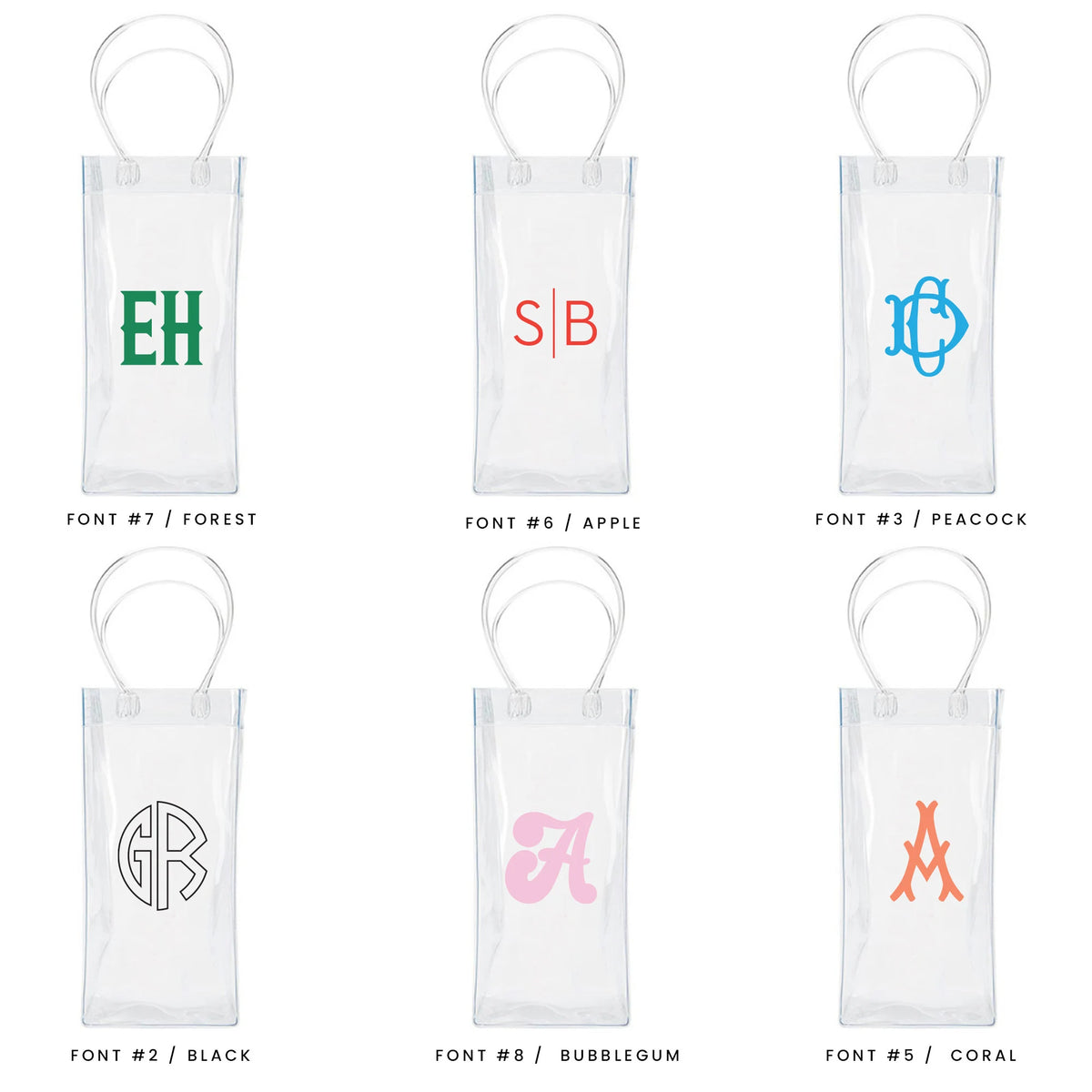 Custom Monogrammed Wine Bag