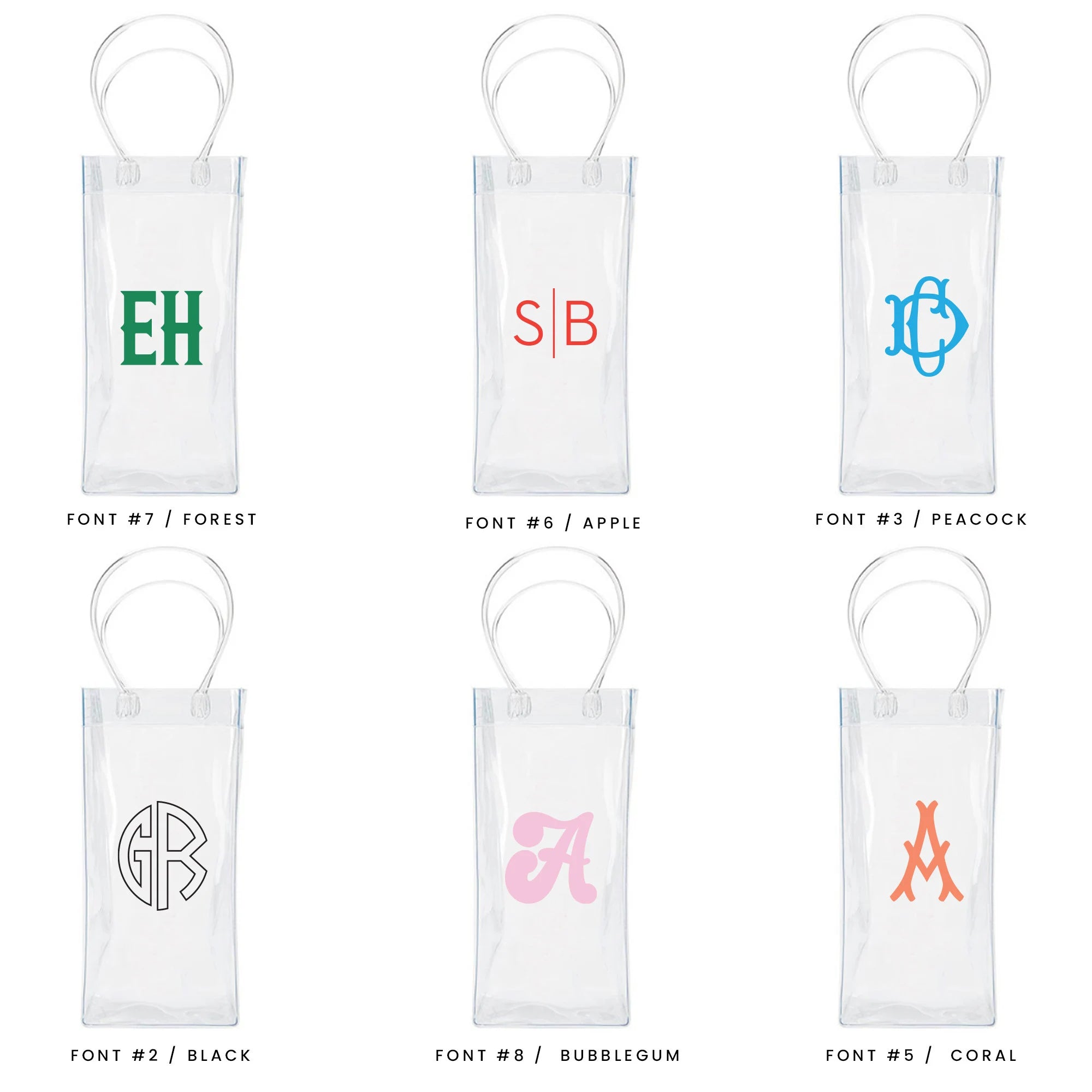 Custom Monogrammed Wine Bag