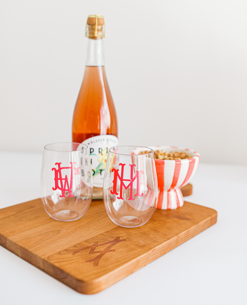 Personalized Stemless Wine Glass
