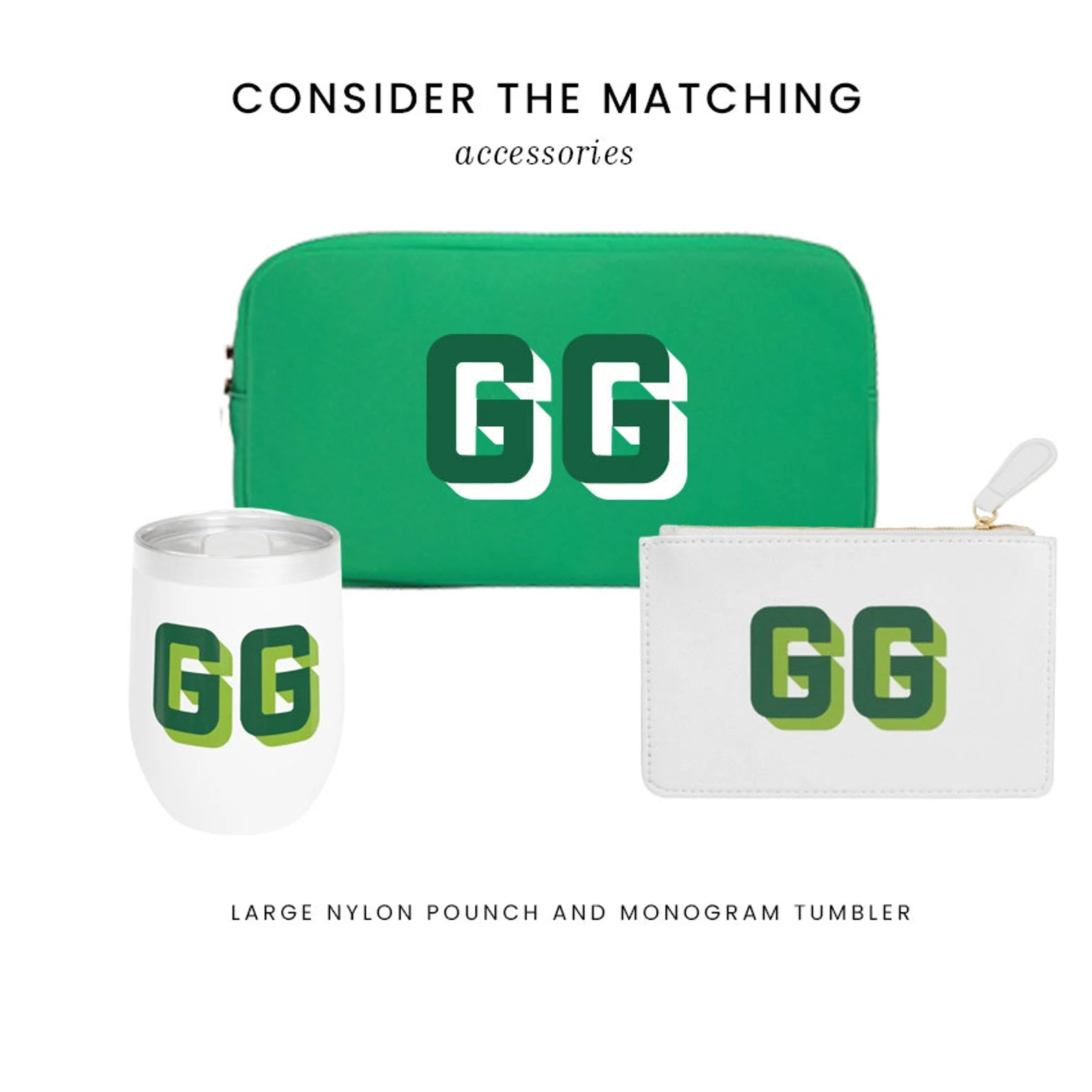 Vegan Leather Monogram Wallet