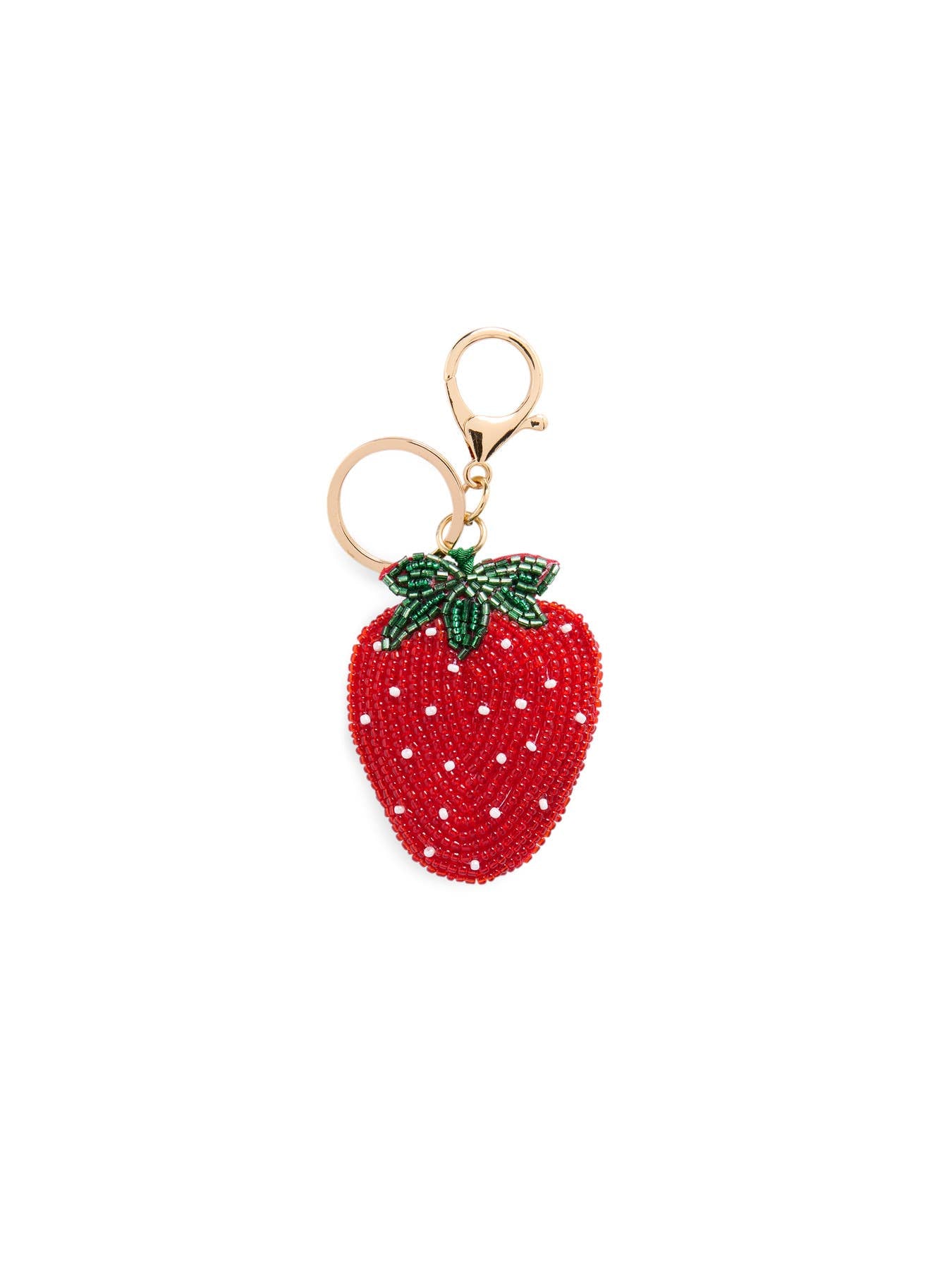 Strawberry Beaded Bag Charm/Key Ring