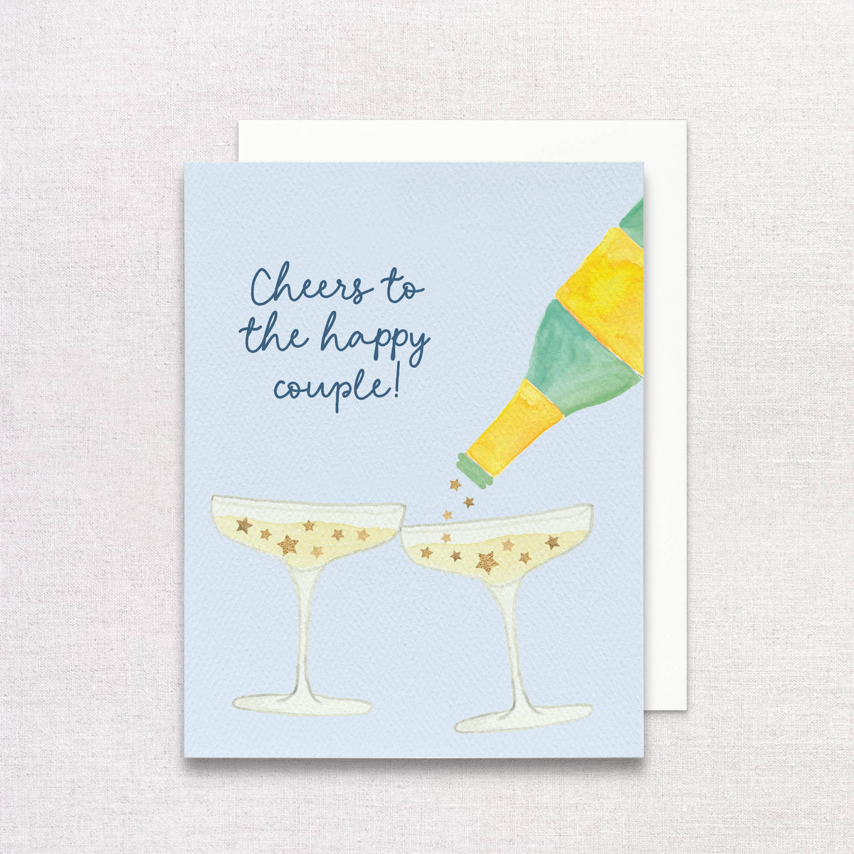 Cheers to the Happy Couple Wedding Greeting Card