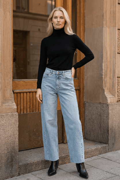 High Rise Barrel Jeans
