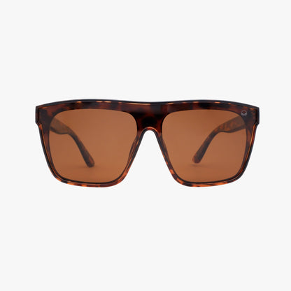 Birch Tortoise Polarized Oversized Shield Fashion Sunglasses