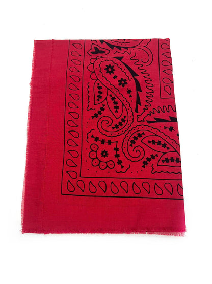 Large Square Scarf with Bandana Pattern