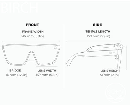 Birch Tortoise Polarized Oversized Shield Fashion Sunglasses