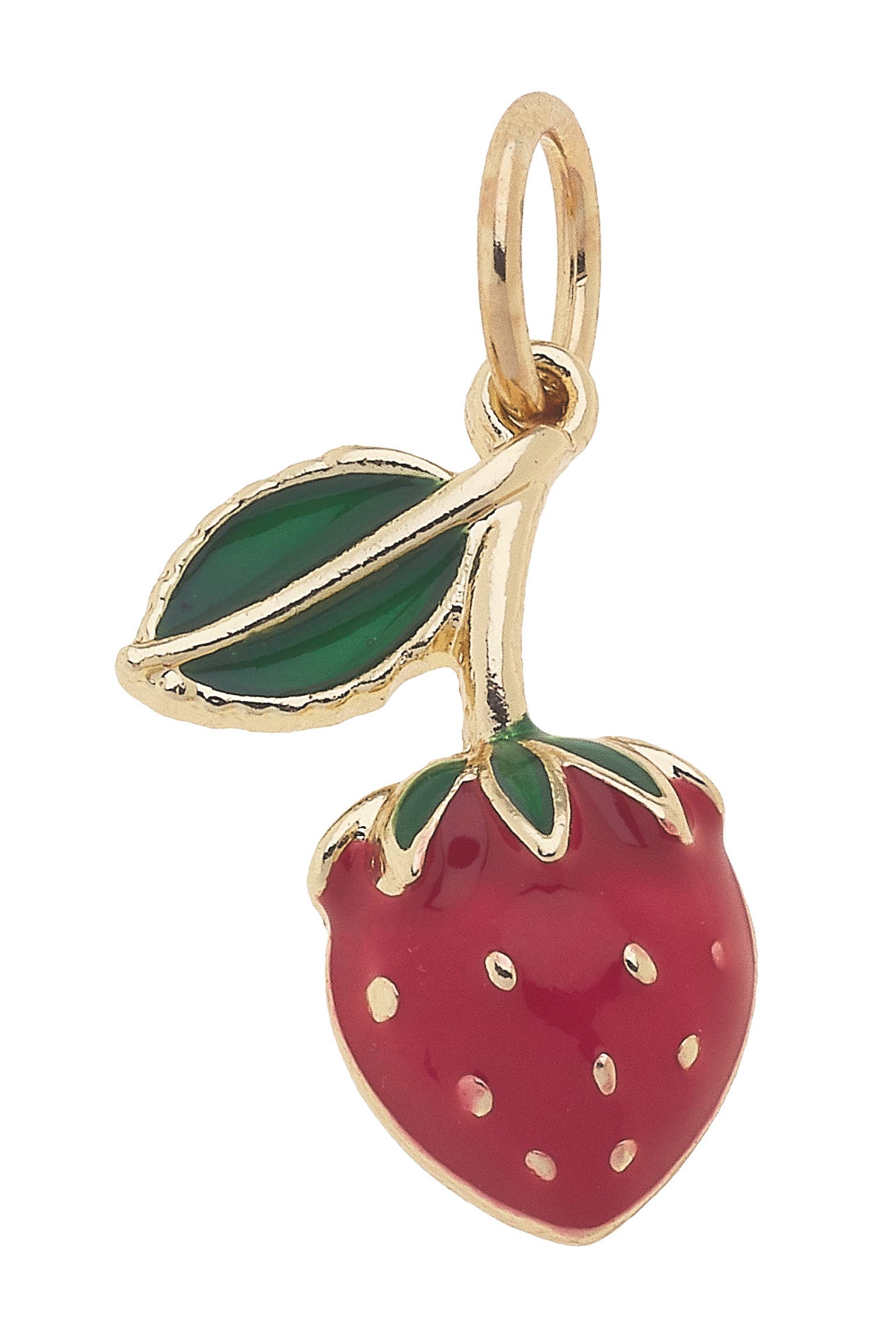 3-D Strawberry Charm in Red &amp; Green