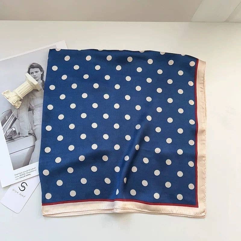 Polka Dot Silk-Touch Scarf